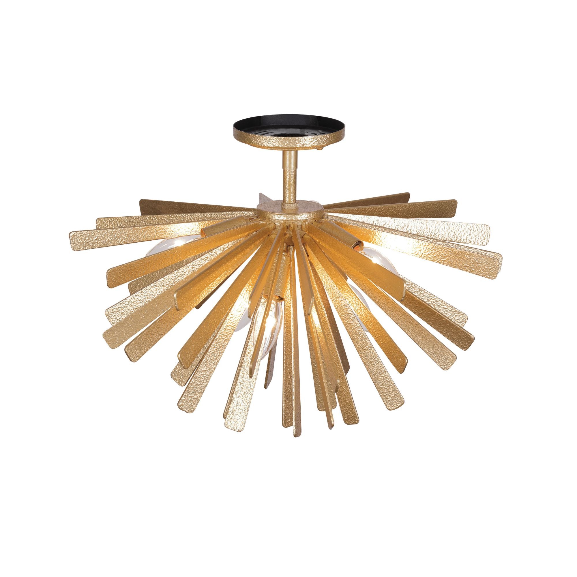 Confluence 20" 6-Light Semi-Flush Mount, Piastra Gold Finish