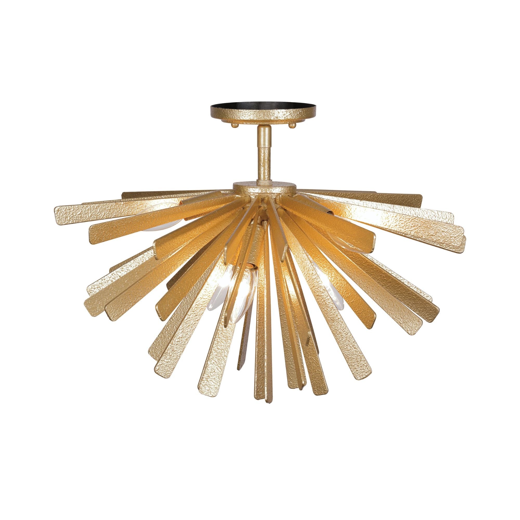 Confluence 20" 6-Light Semi-Flush Mount, Piastra Gold Finish