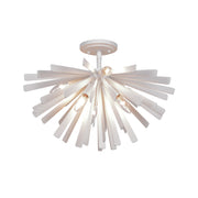 Confluence 20" 6-Light Semi-Flush Mount, Piastra White Finish