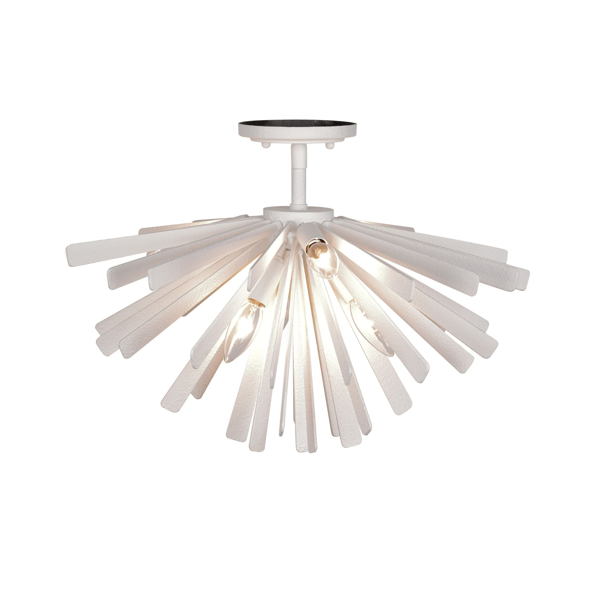 Confluence 20" 6-Light Semi-Flush Mount, Piastra White Finish
