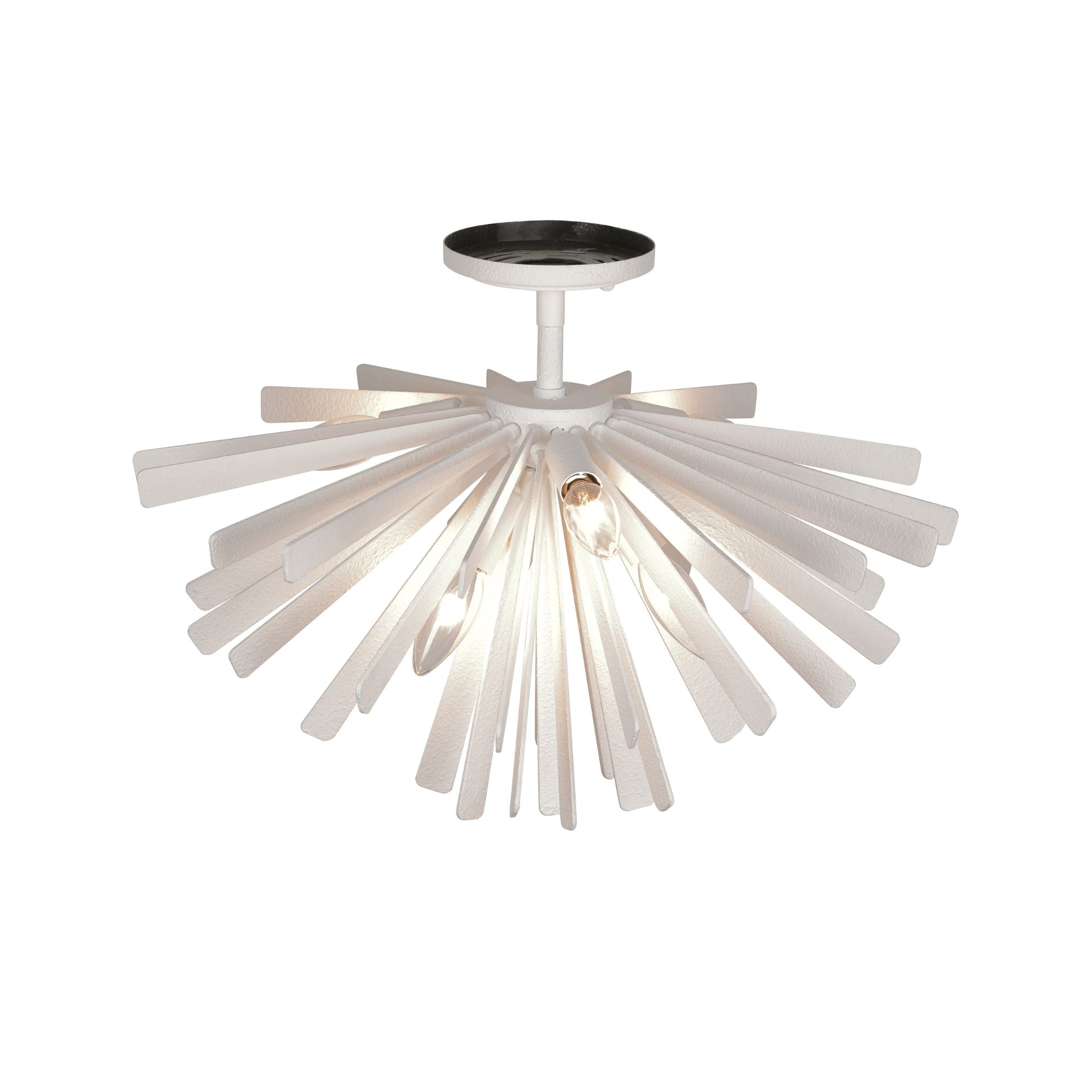 Confluence 20" 6-Light Semi-Flush Mount, Piastra White Finish
