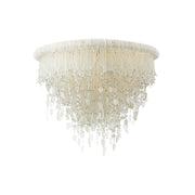 Crystal Reign 20" 3-Light Flush Mount, Polished Nickel