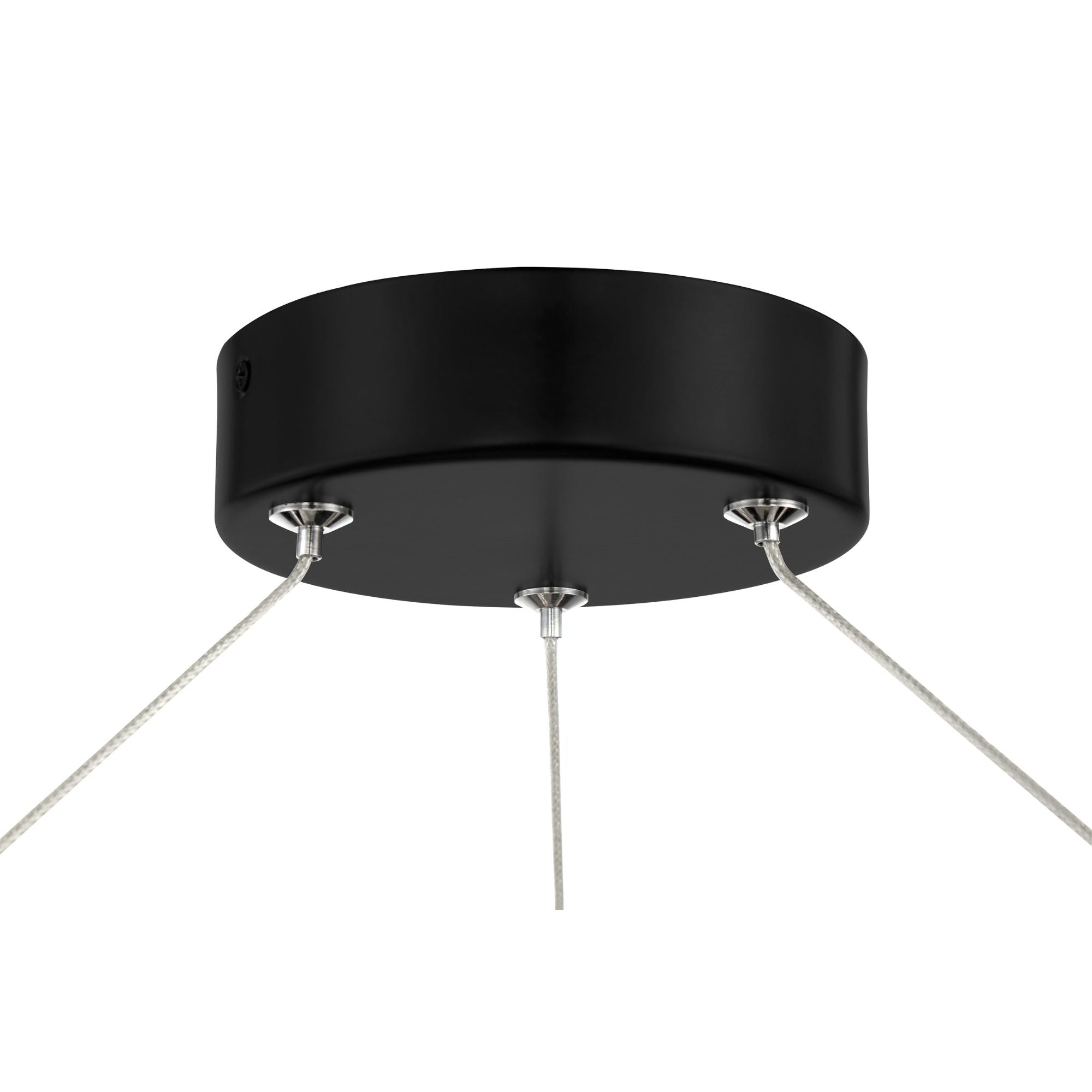 Grande Illusion 13" LED Semi-Flush Mount, Coal & Polished Nickel Highlights