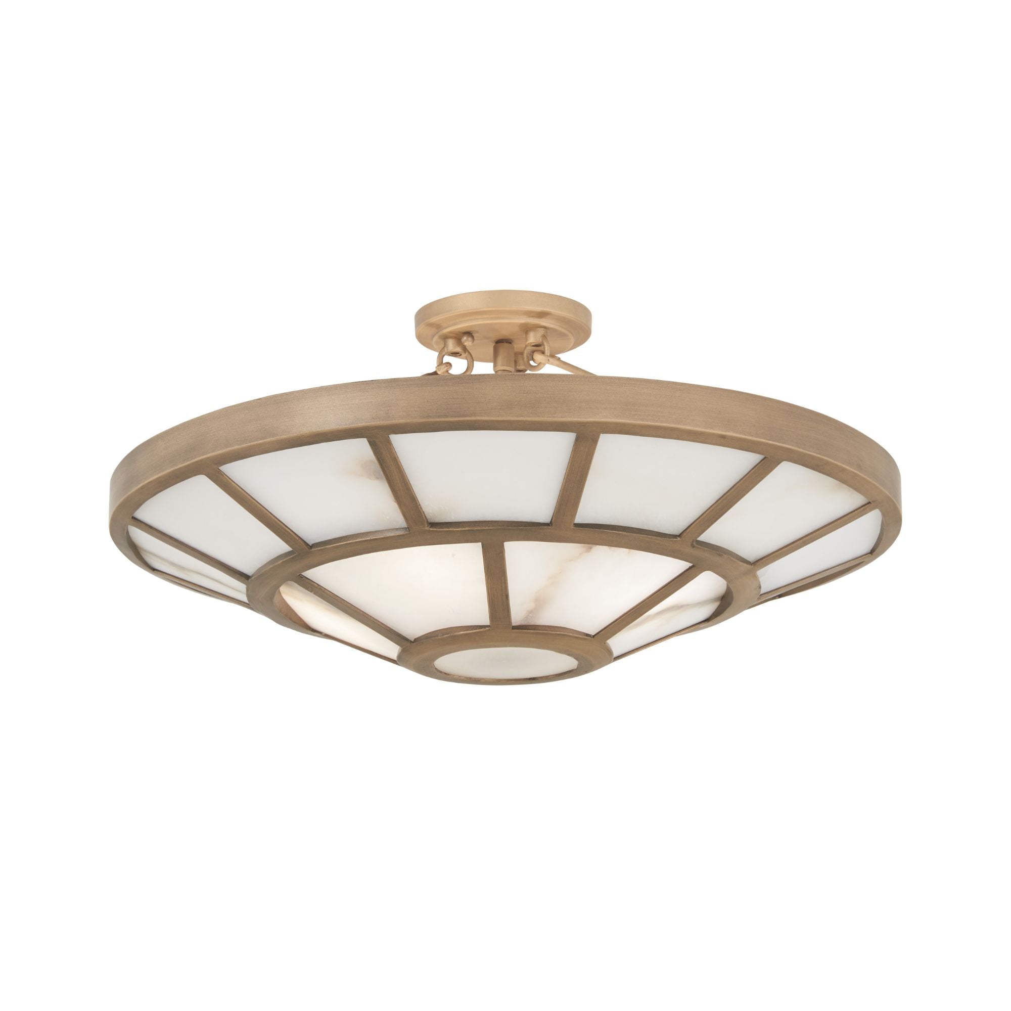 Istria 22" 4-Light Semi-Flush Mount, Ashen Gold Finish