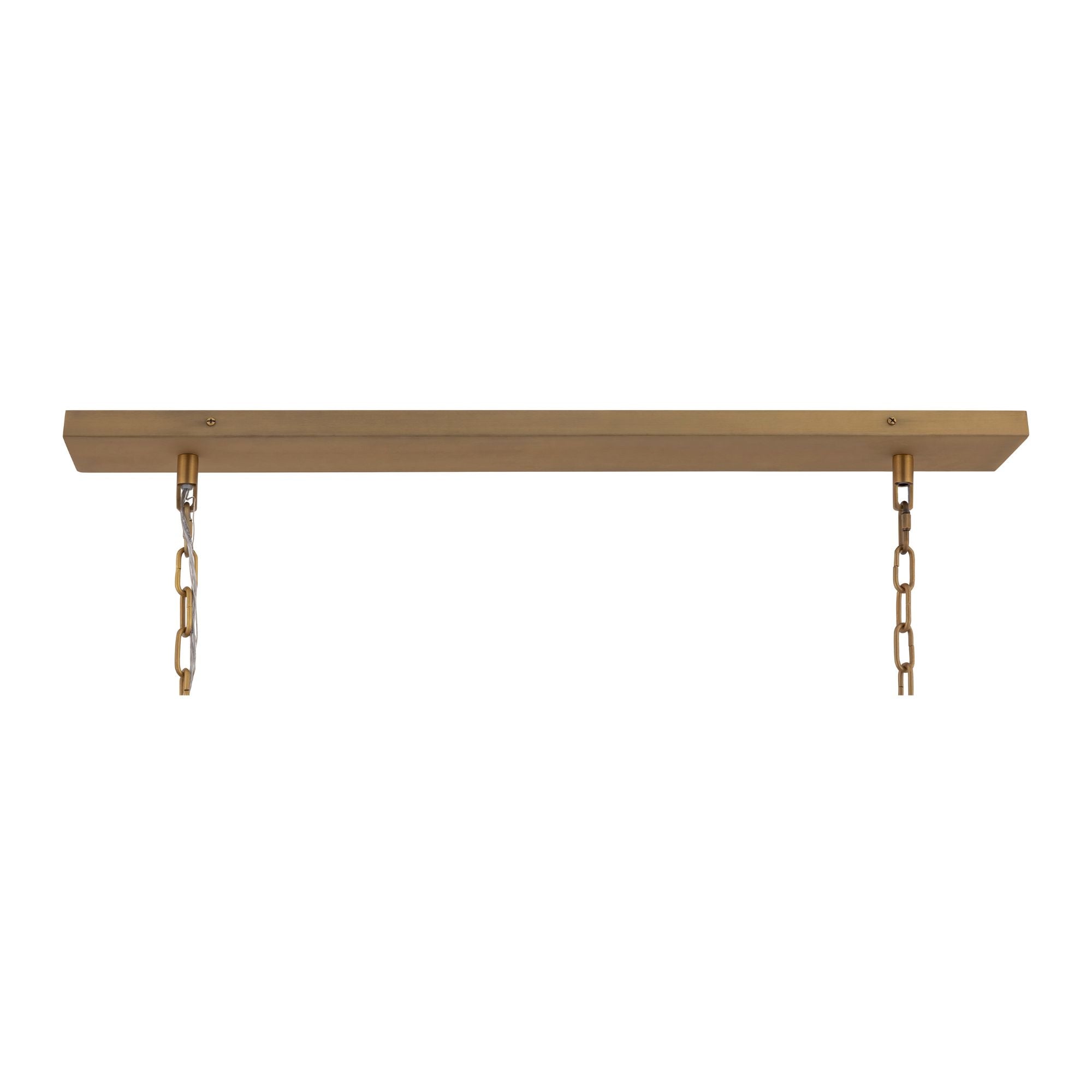 Metropolitan Jaxen 48 in. 6-Light Linear Chandelier, Legacy Brass & White Handmade