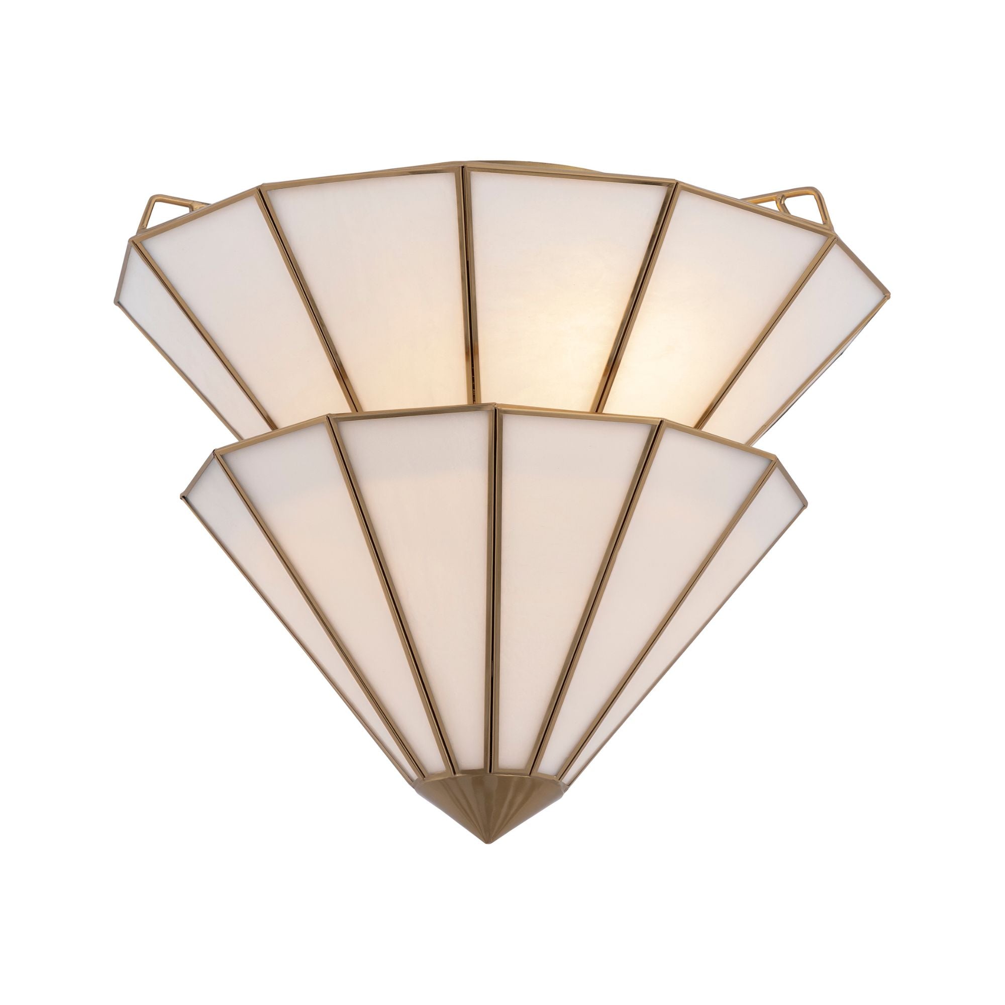 Metropolitan Jaxen 17.75 in. 3-Light Semi-Flush Mount, Legacy Brass & White Handmade