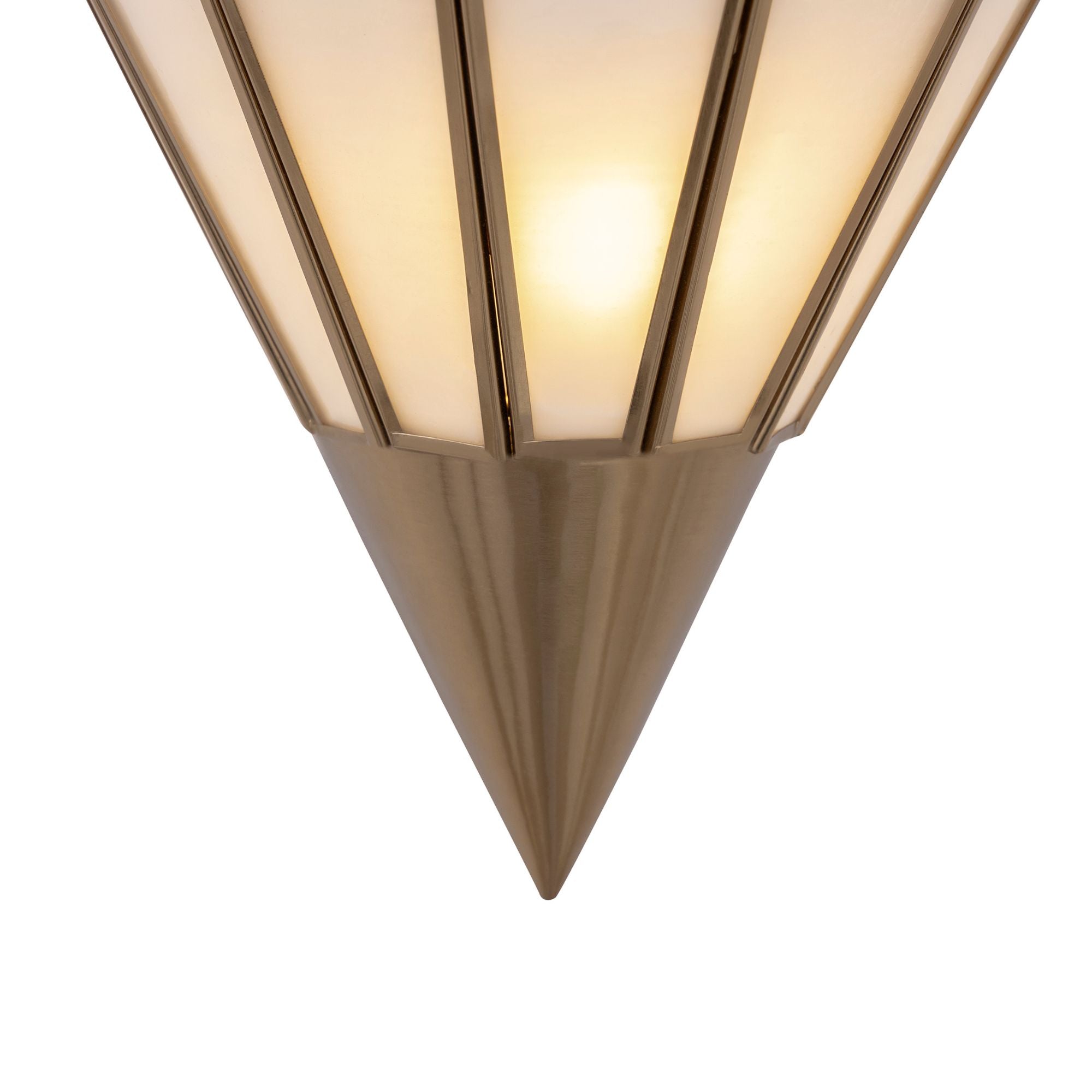Metropolitan Jaxen 14 in. 2-Light Wall Sconce, Legacy Brass with White Handmade Art Glass