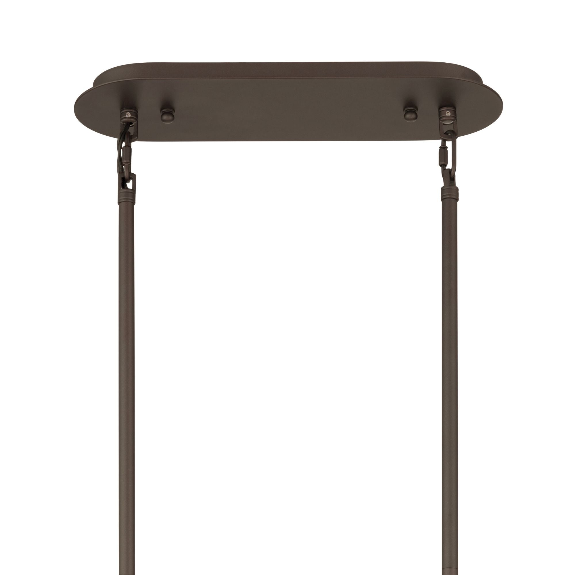 Metropolitan Lenora 47 in. 10-Light Linear Chandelier, Dark Bronze with Clear Ribbed Glass