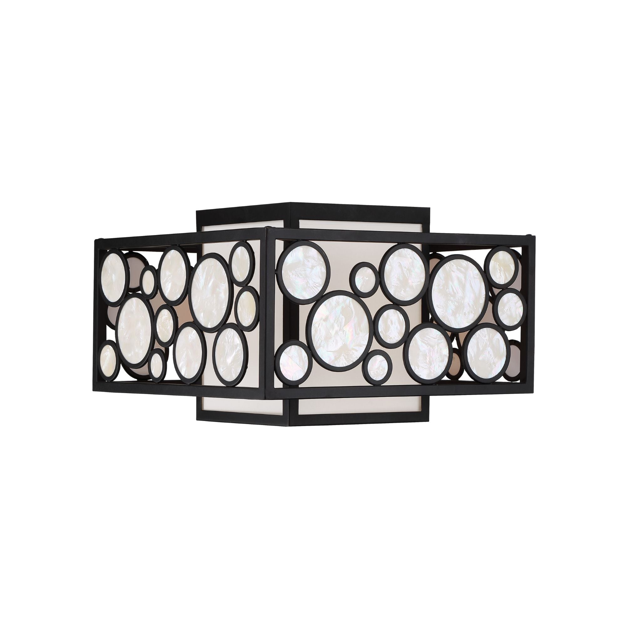 Mosaic 15" 2-Light Flush Mount, Oil Rubbed Bronze Finish