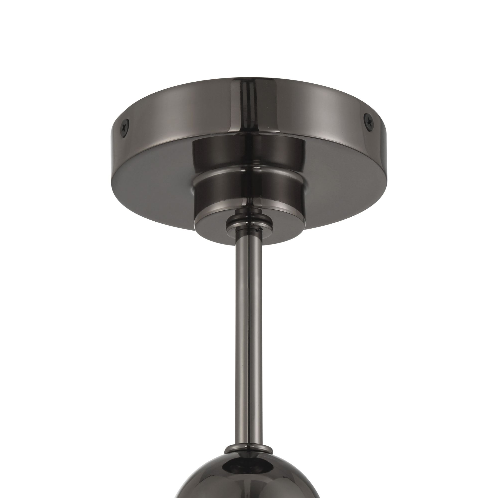 Neveh 15" Semi-Flush Mount, Gun Metal Finish