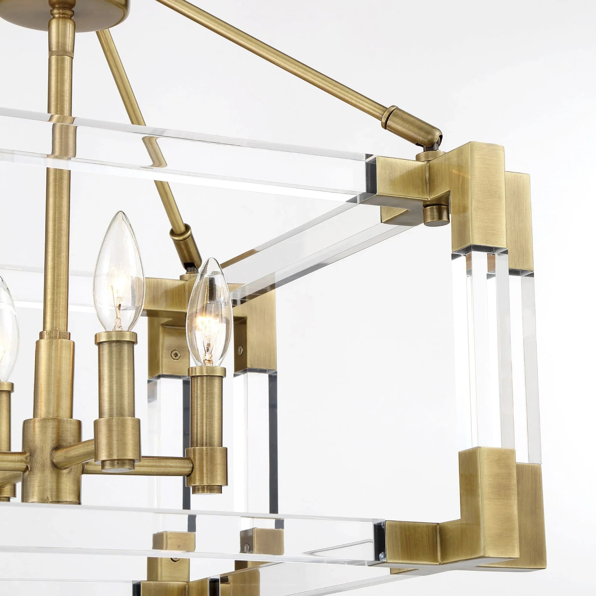 Prima Vista 19" 4-Light Semi-Flush Mount, Aged Antique Brass Finish