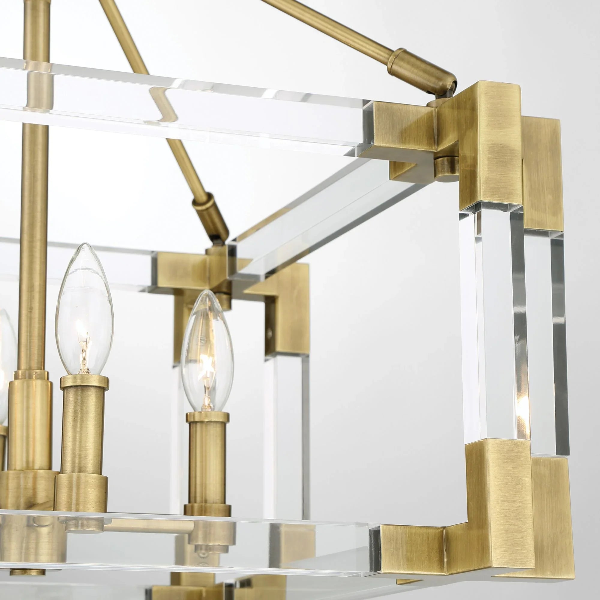 Prima Vista 19" 4-Light Semi-Flush Mount, Aged Antique Brass Finish