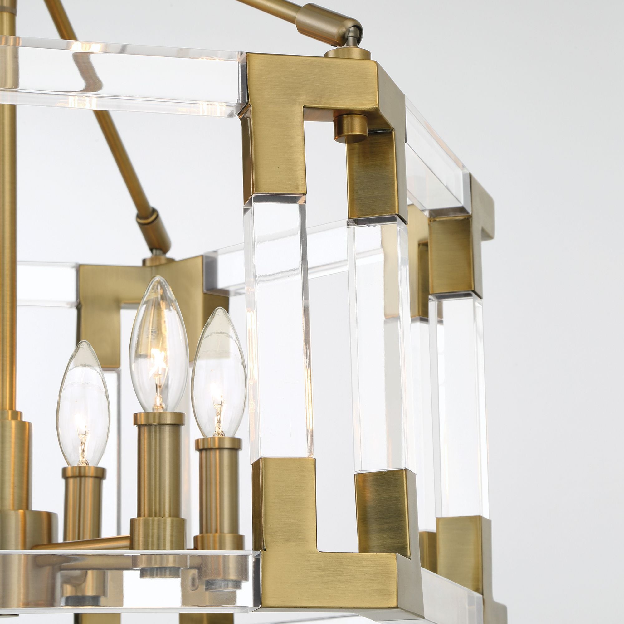 Prima Vista 21" 6-Light Semi Flush / Pendant, Aged Antique Brass Finish