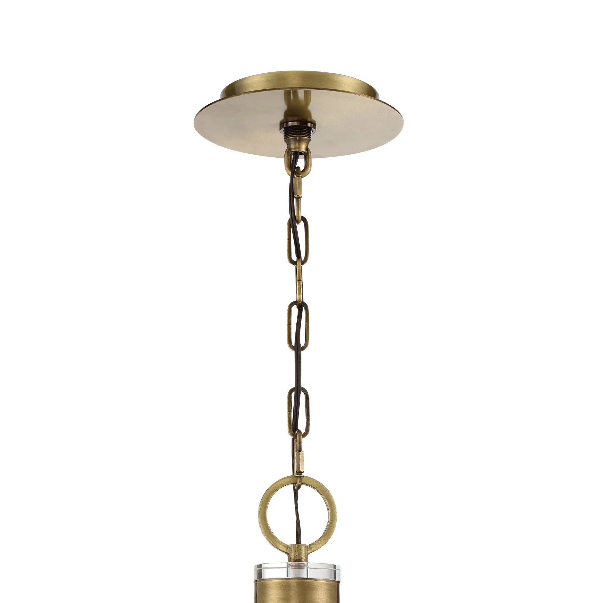 Prima Vista 21" 6-Light Semi Flush / Pendant, Aged Antique Brass Finish