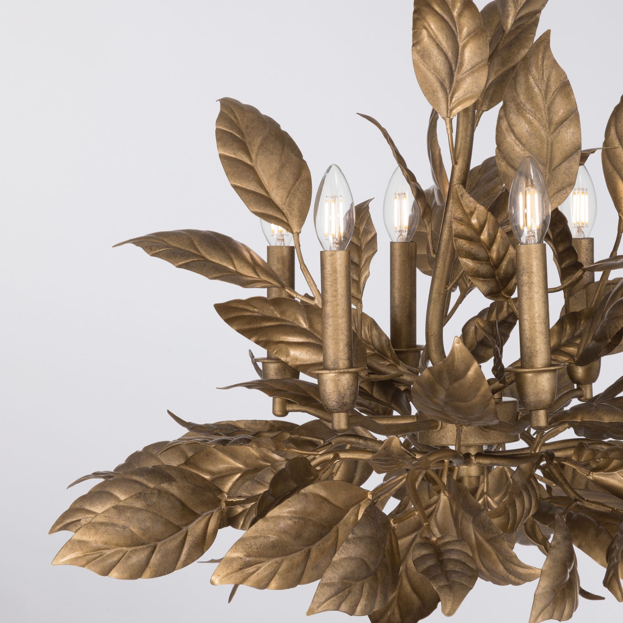 Metropolitan Lighting Seraphine 30 in. 6-Light Chandelier, Weathered Gold