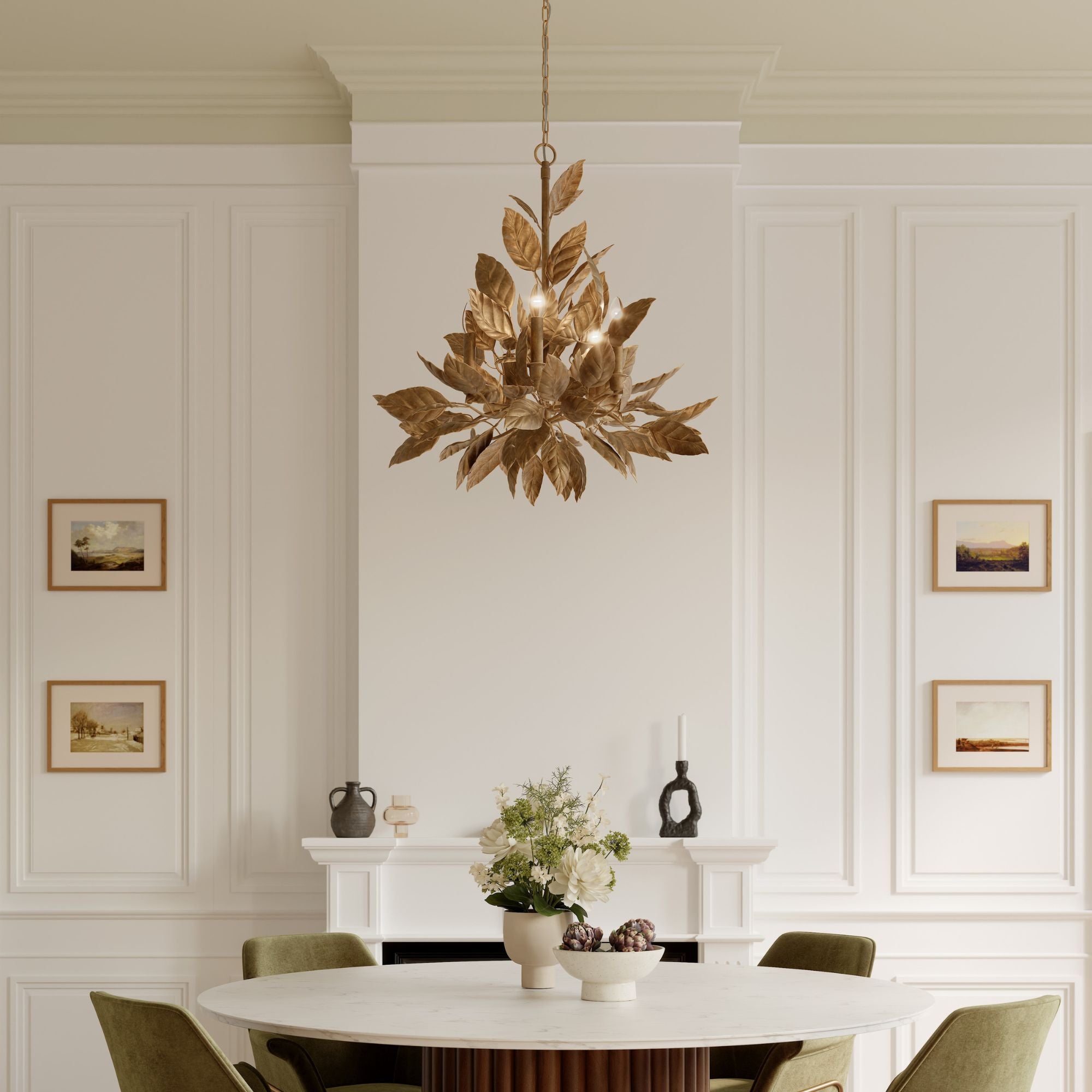Metropolitan Lighting Seraphine Chandelier, Weathered Gold