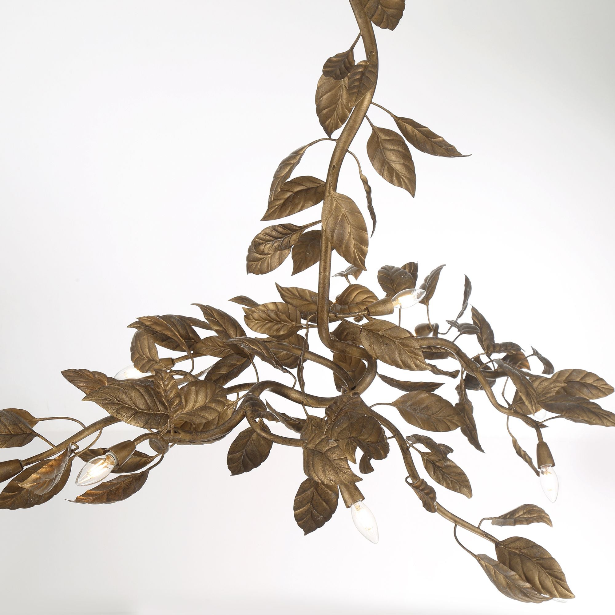 Metropolitan Lighting Seraphine 60 in. 11-Light Linear Chandelier, Weathered Gold