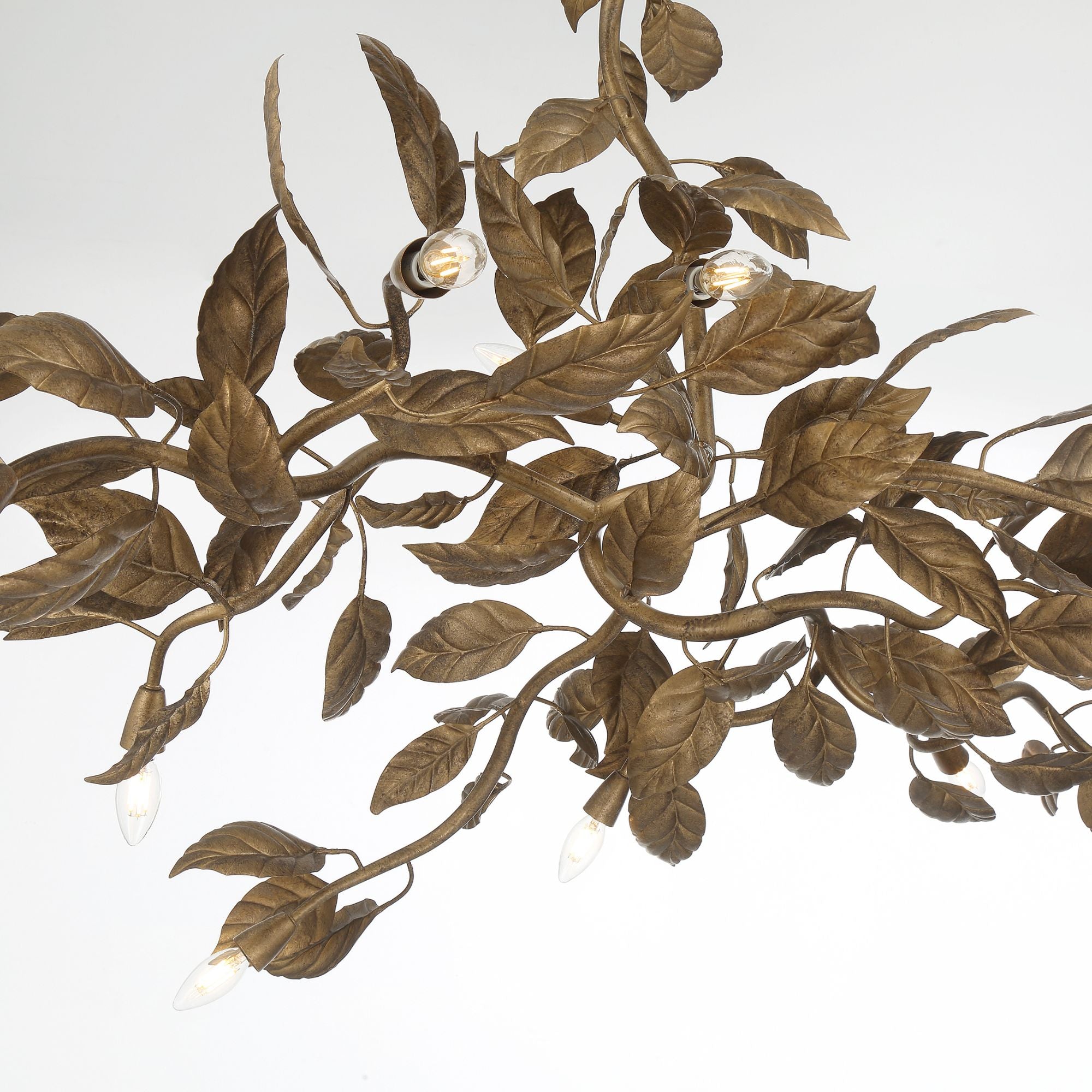 Metropolitan Lighting Seraphine 60 in. 11-Light Linear Chandelier, Weathered Gold