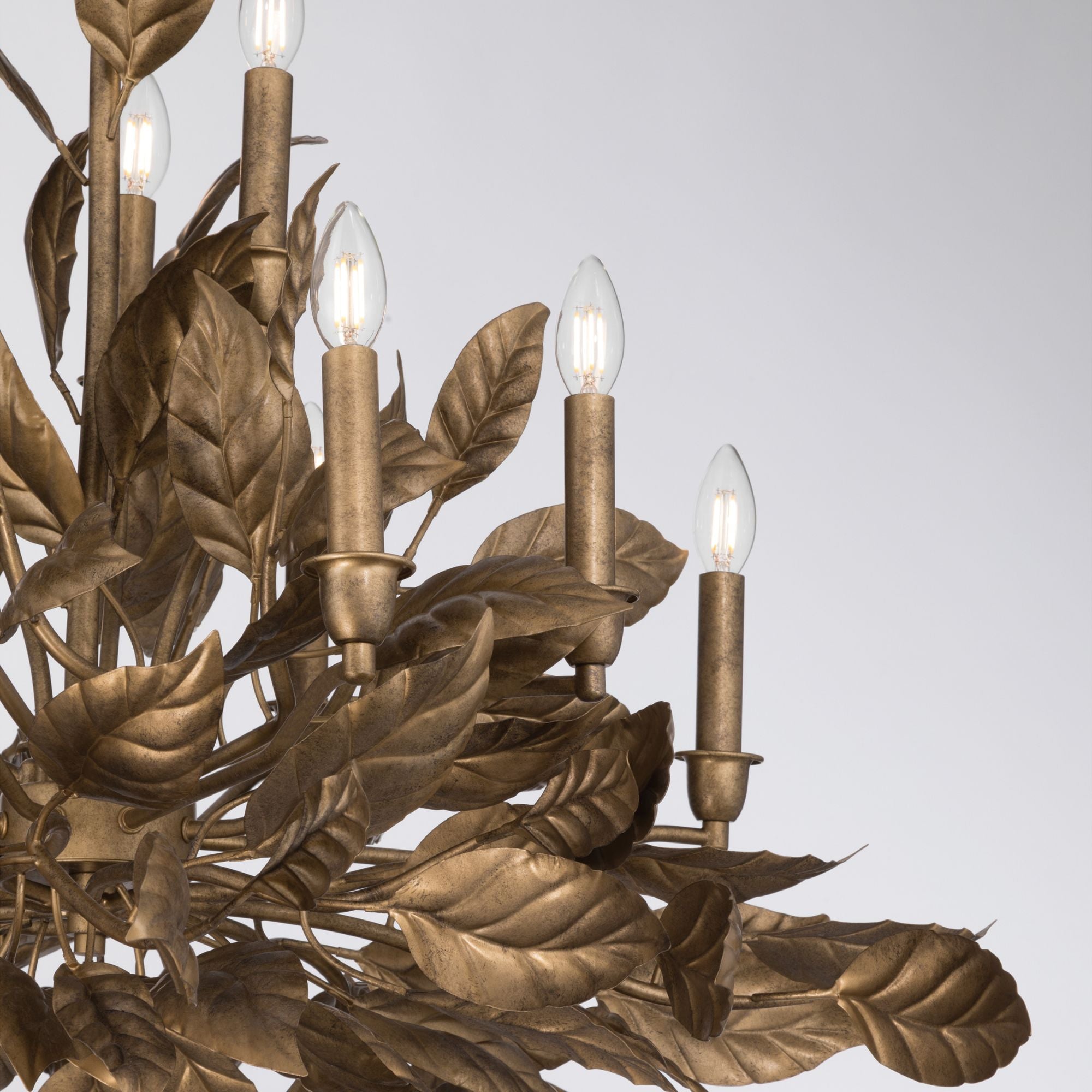 Metropolitan Lighting Seraphine 40 in. 11-Light Chandelier, Weathered Gold