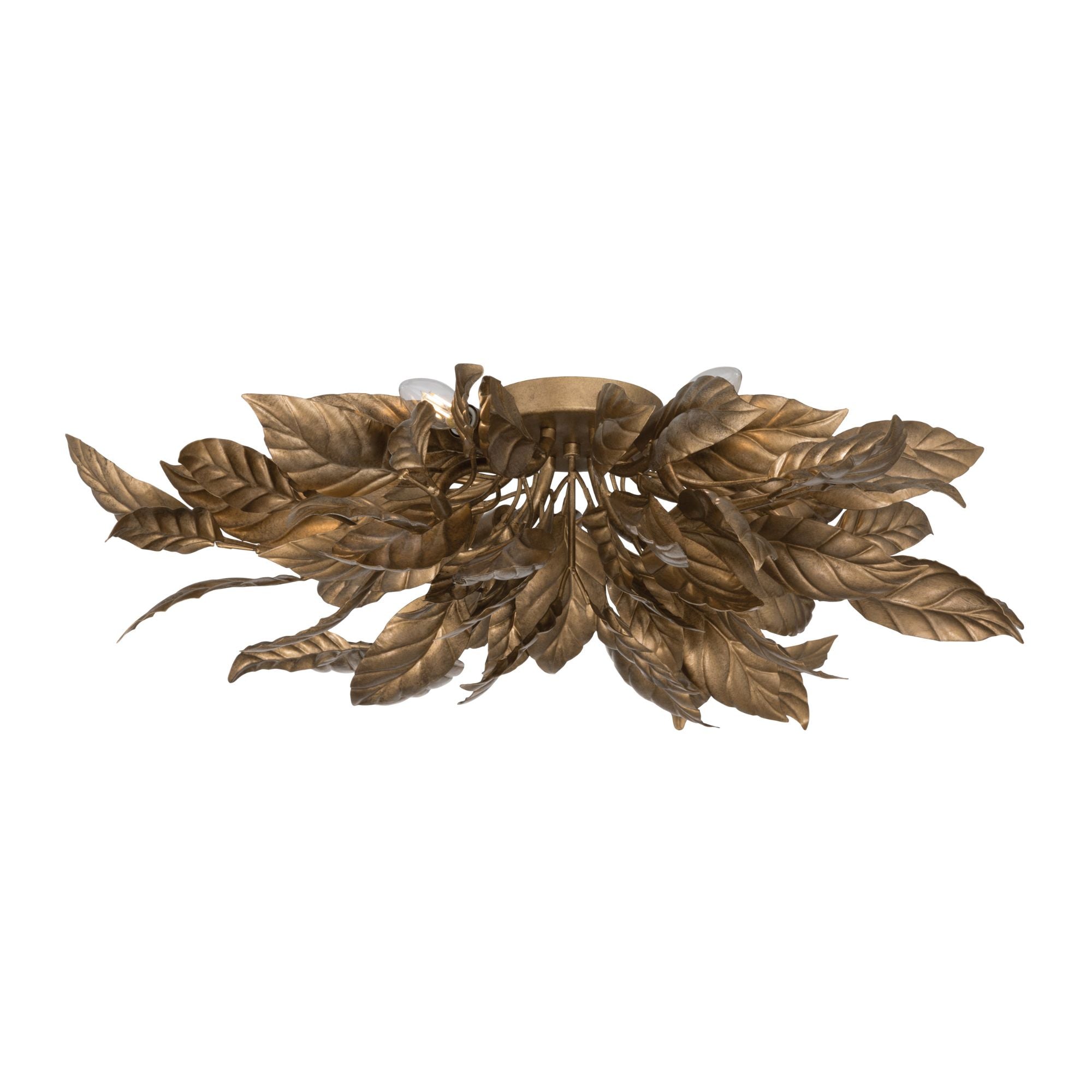 Metropolitan Lighting Seraphine 11.5 in. 6-Light Flush Mount, Weathered Gold