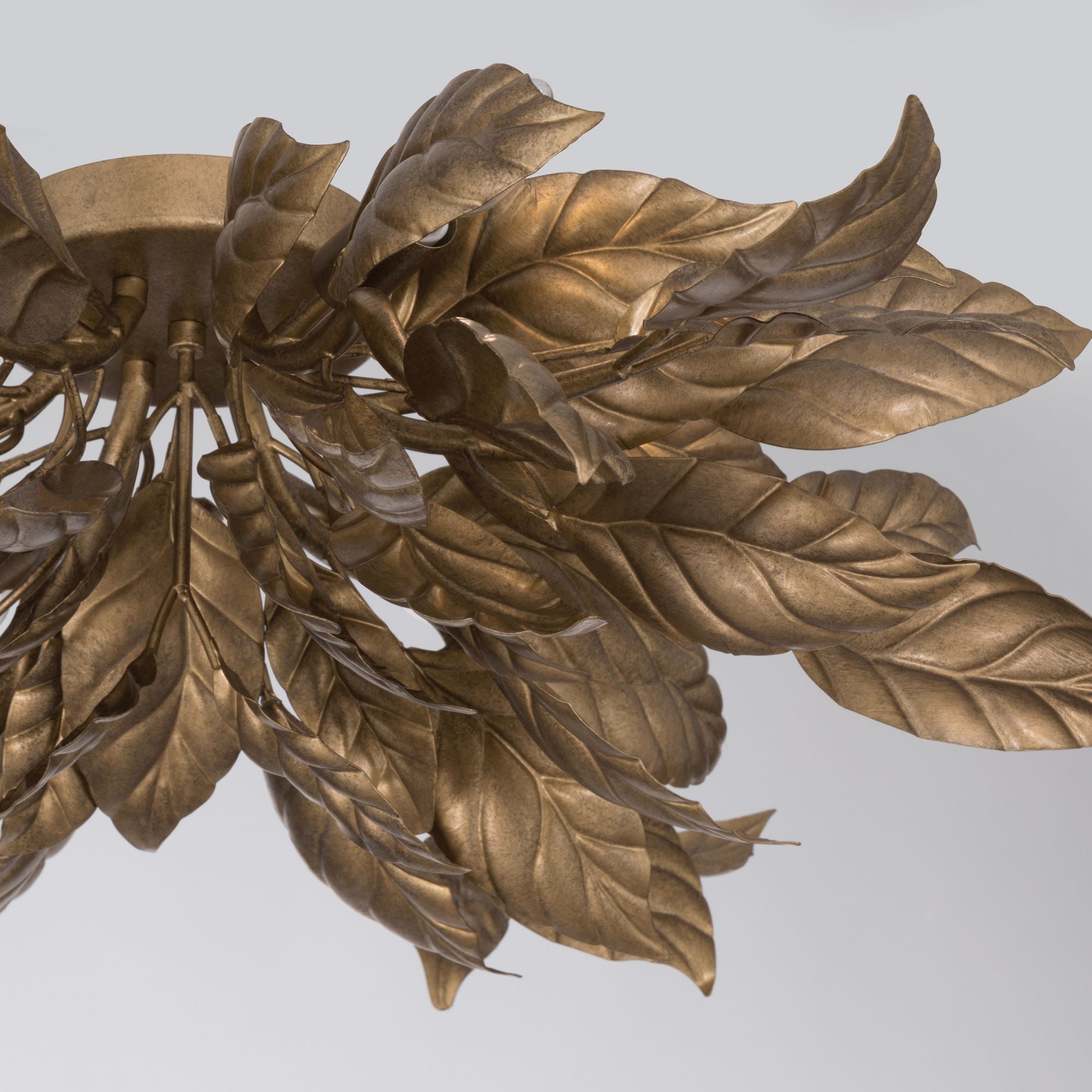 Metropolitan Lighting Seraphine 11.5 in. 6-Light Flush Mount, Weathered Gold