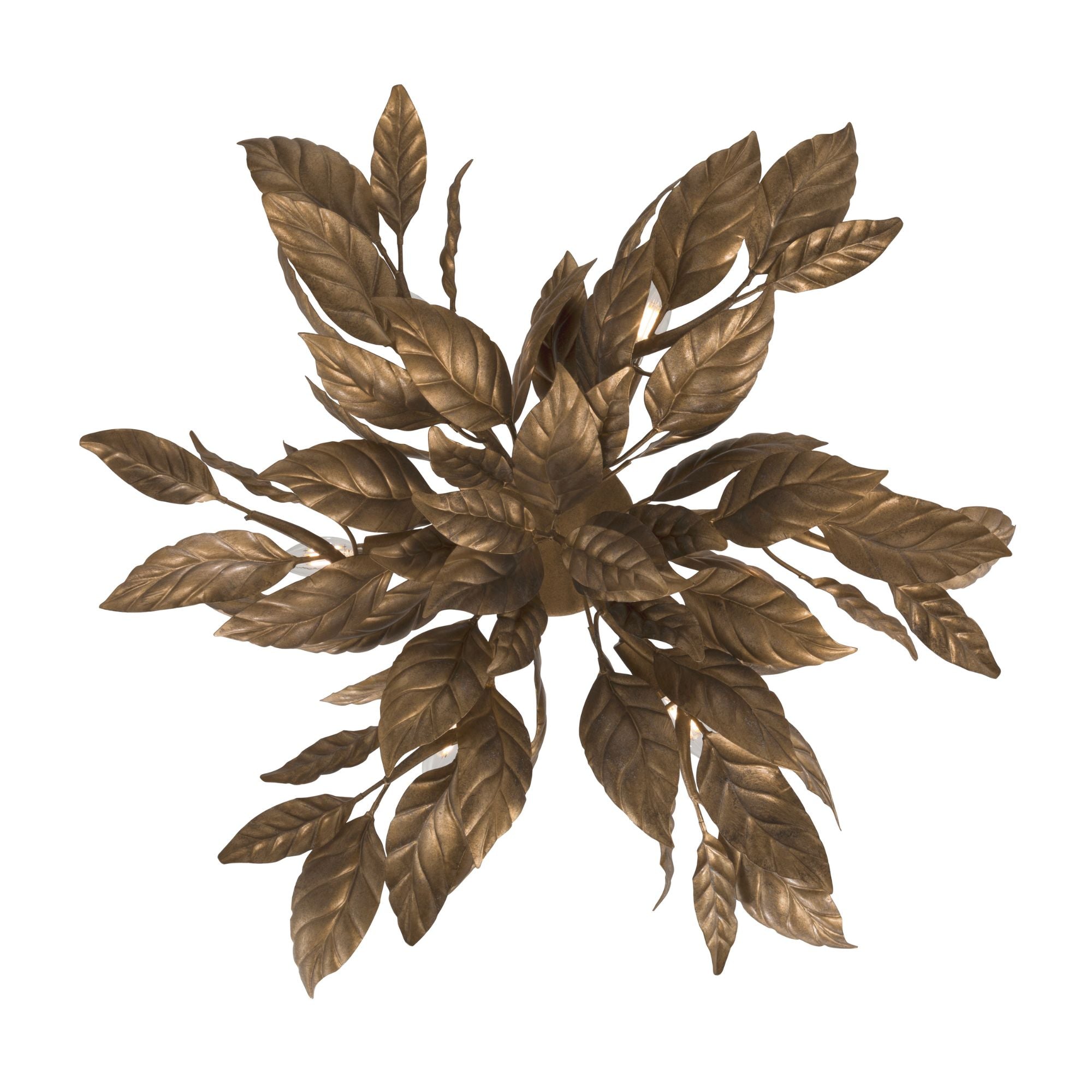 Metropolitan Lighting Seraphine 11.5 in. 6-Light Flush Mount, Weathered Gold