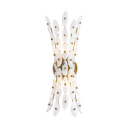 Metropolitan Sorra 21.5 in. 2-Light Wall Sconce, Painted Legacy Brass with White Swirl