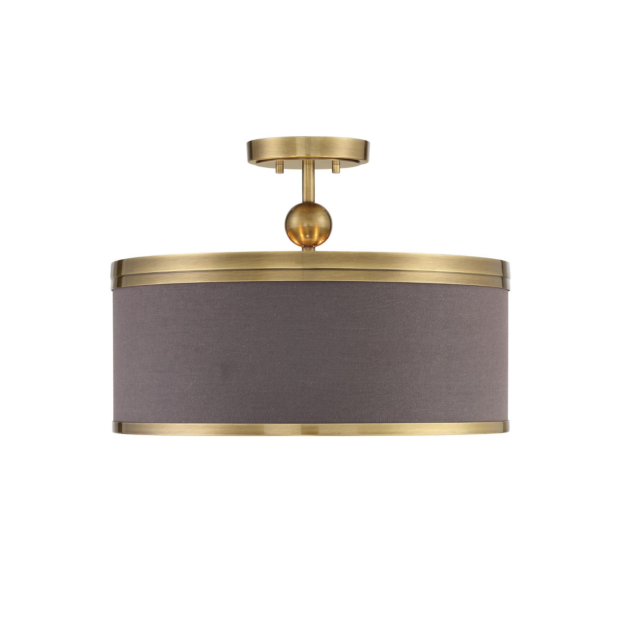 Splendour 19" 4-Light Semi-Flush Mount, Aged Antique Brass Finish