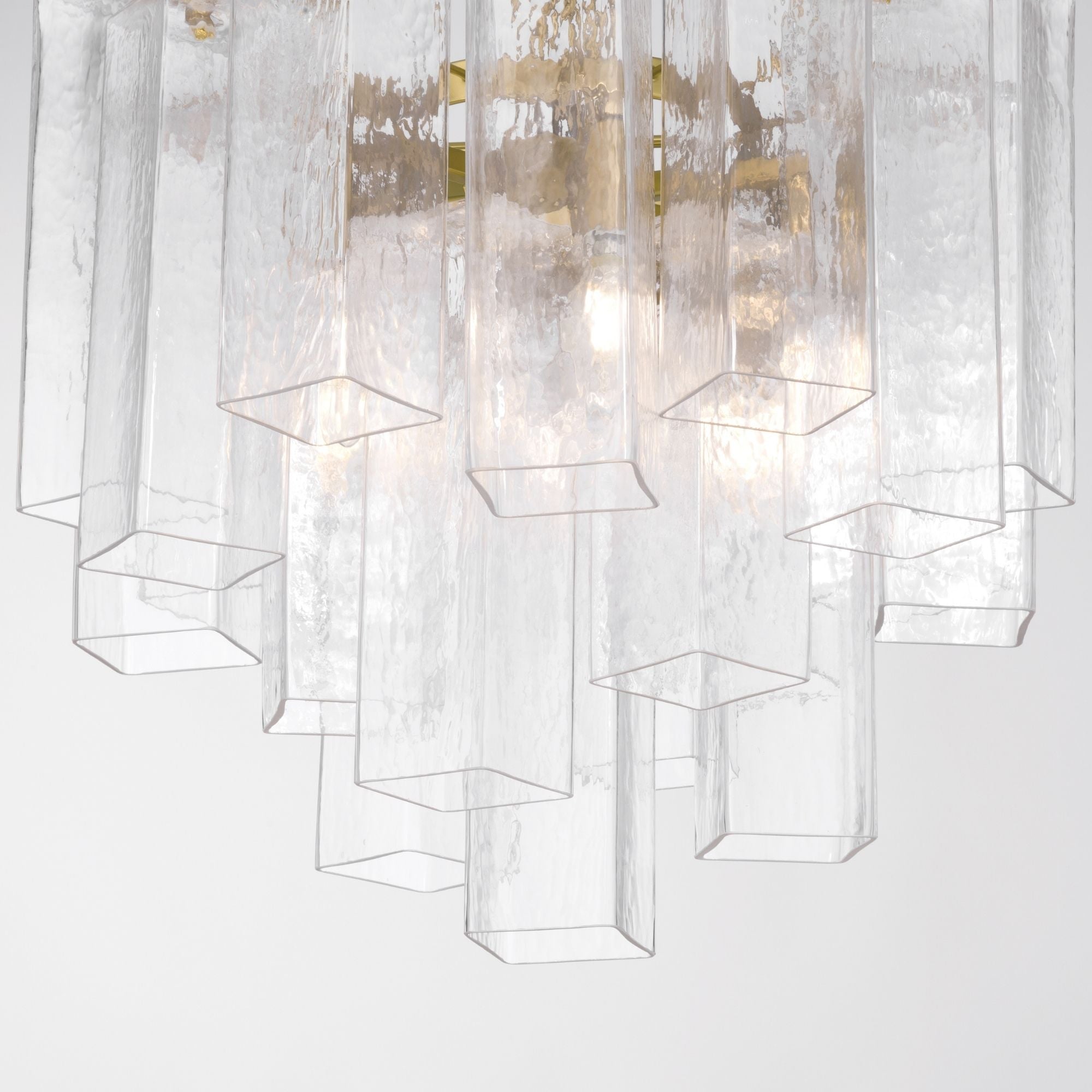 Metropolitan Torvento 17.75 in. 6-Light Pendant, Legacy Brass with Clear Art Glass