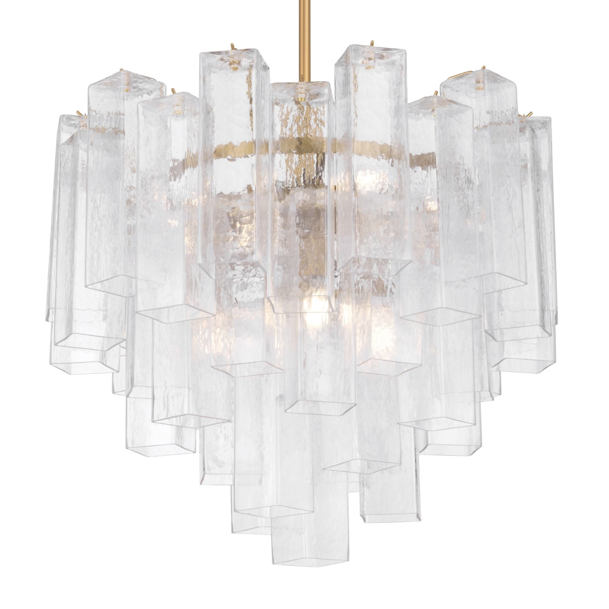 Metropolitan Torvento 25.25 in. 9-Light Pendant, Legacy Brass with Clear Art Glass