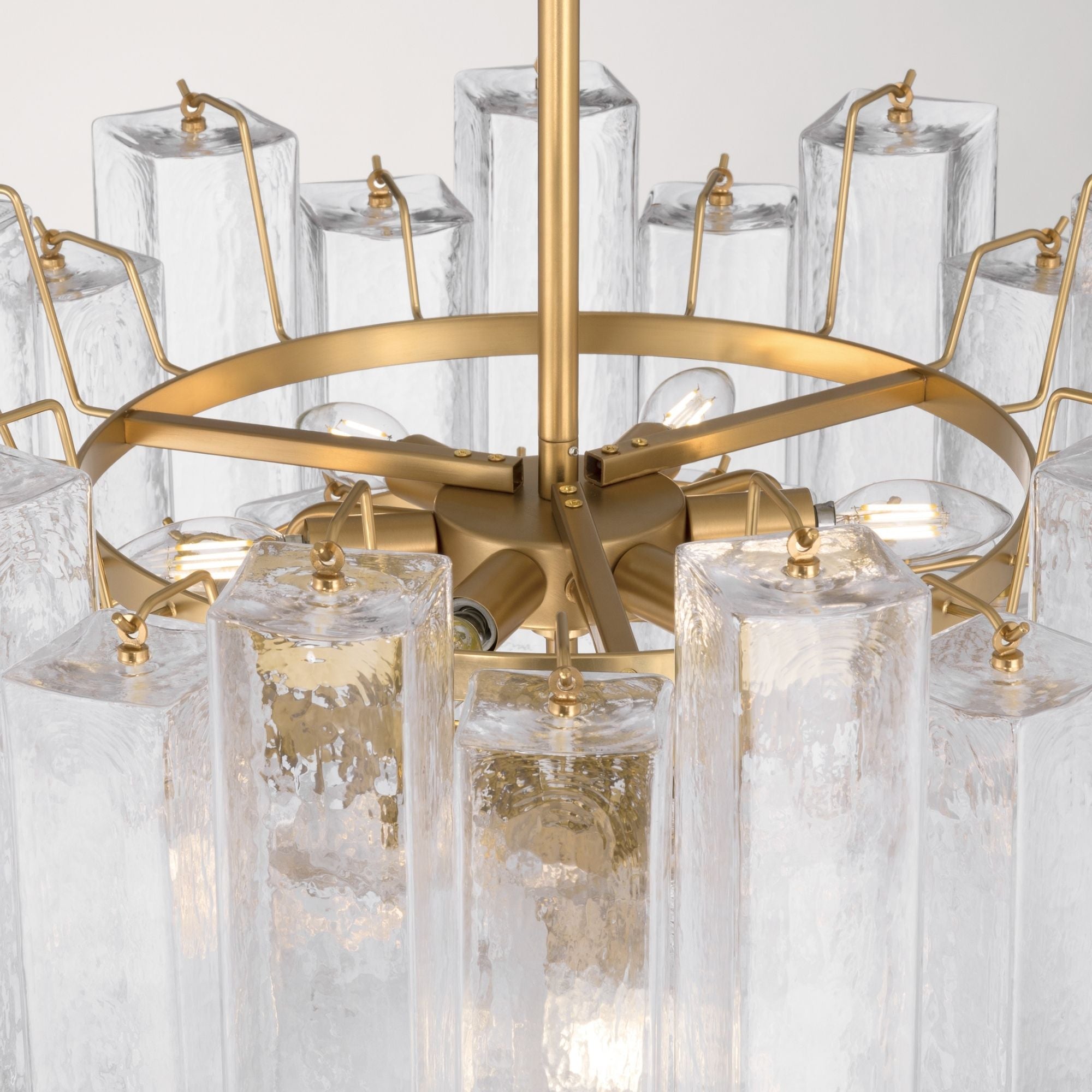Metropolitan Torvento 25.25 in. 9-Light Pendant, Legacy Brass with Clear Art Glass