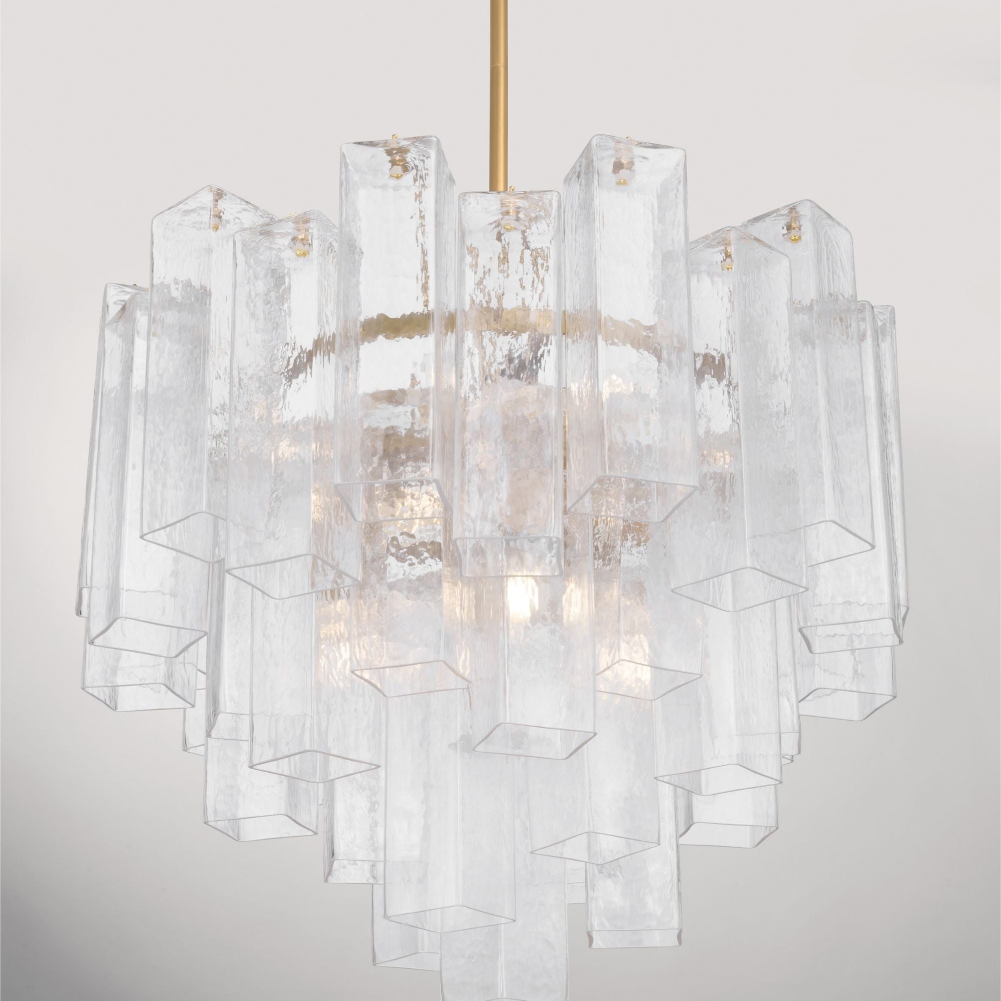 Metropolitan Torvento 25.25 in. 9-Light Pendant, Legacy Brass with Clear Art Glass