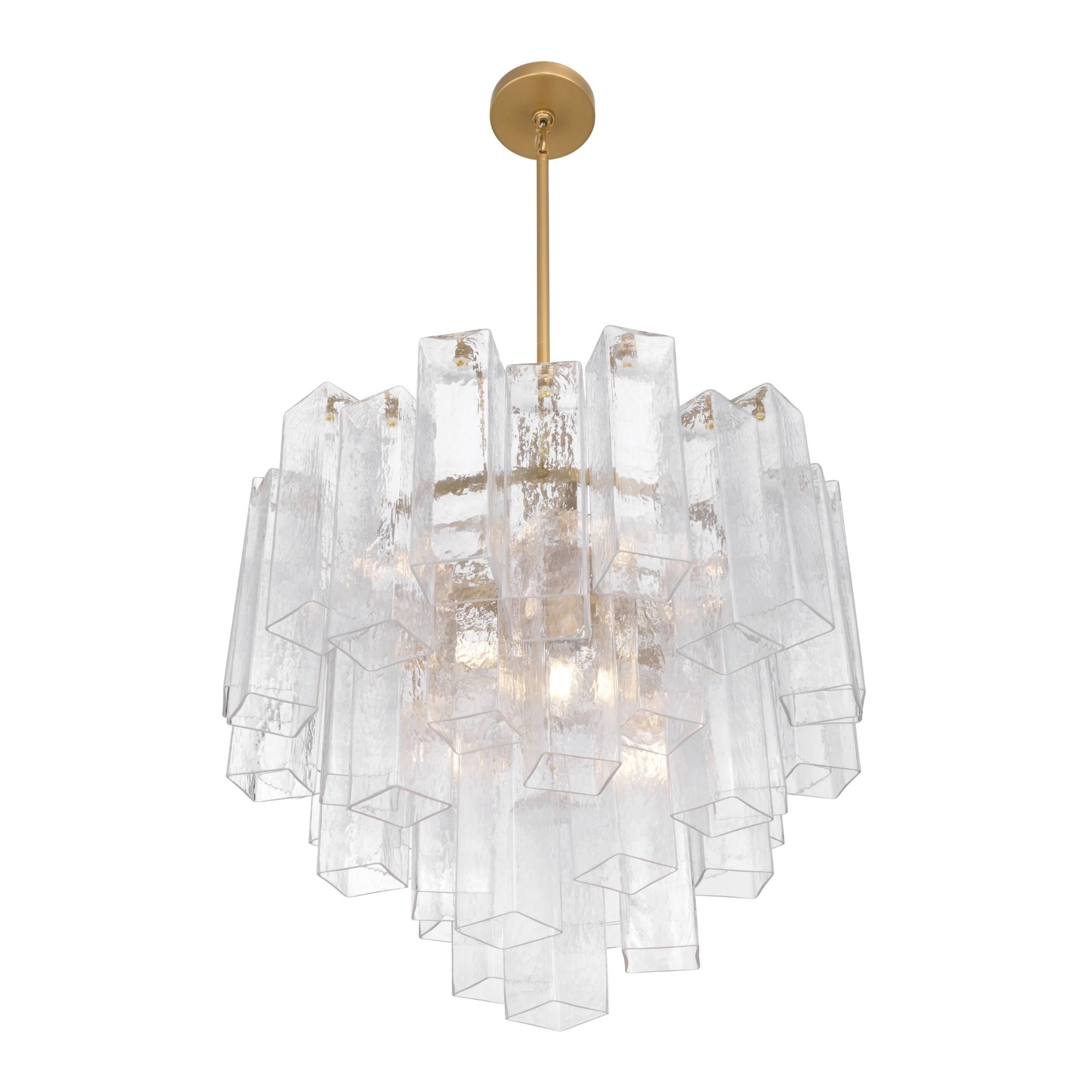 Metropolitan Torvento 25.25 in. 9-Light Pendant, Legacy Brass with Clear Art Glass