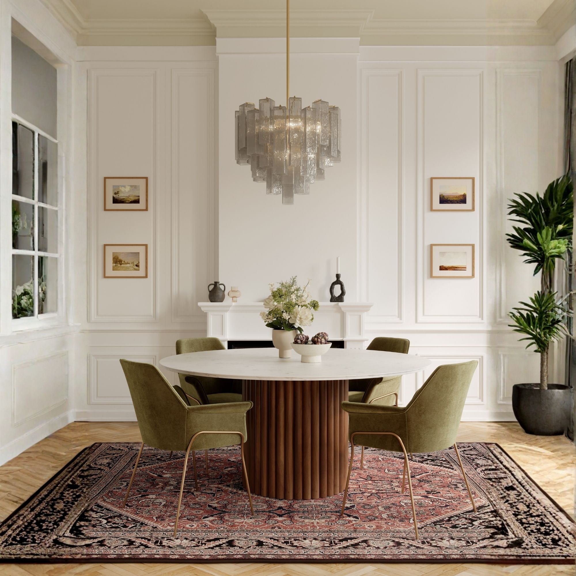Metropolitan Torvento 25.25 in. 9-Light Pendant, Legacy Brass & Grey Smoke with Art Glass