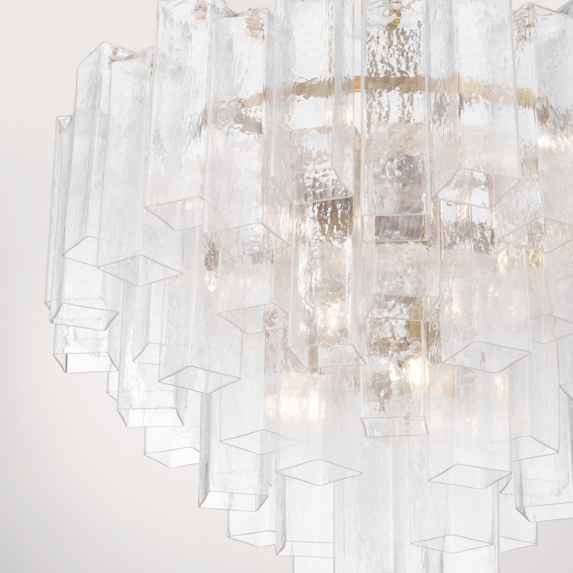 Metropolitan Torvento 32.75 in. 15-Light Pendant, Legacy Brass with Art Glass