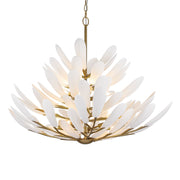 Metropolitan Vellinor 42 in. 10-Light Chandelier, Painted Legacy Brass & White