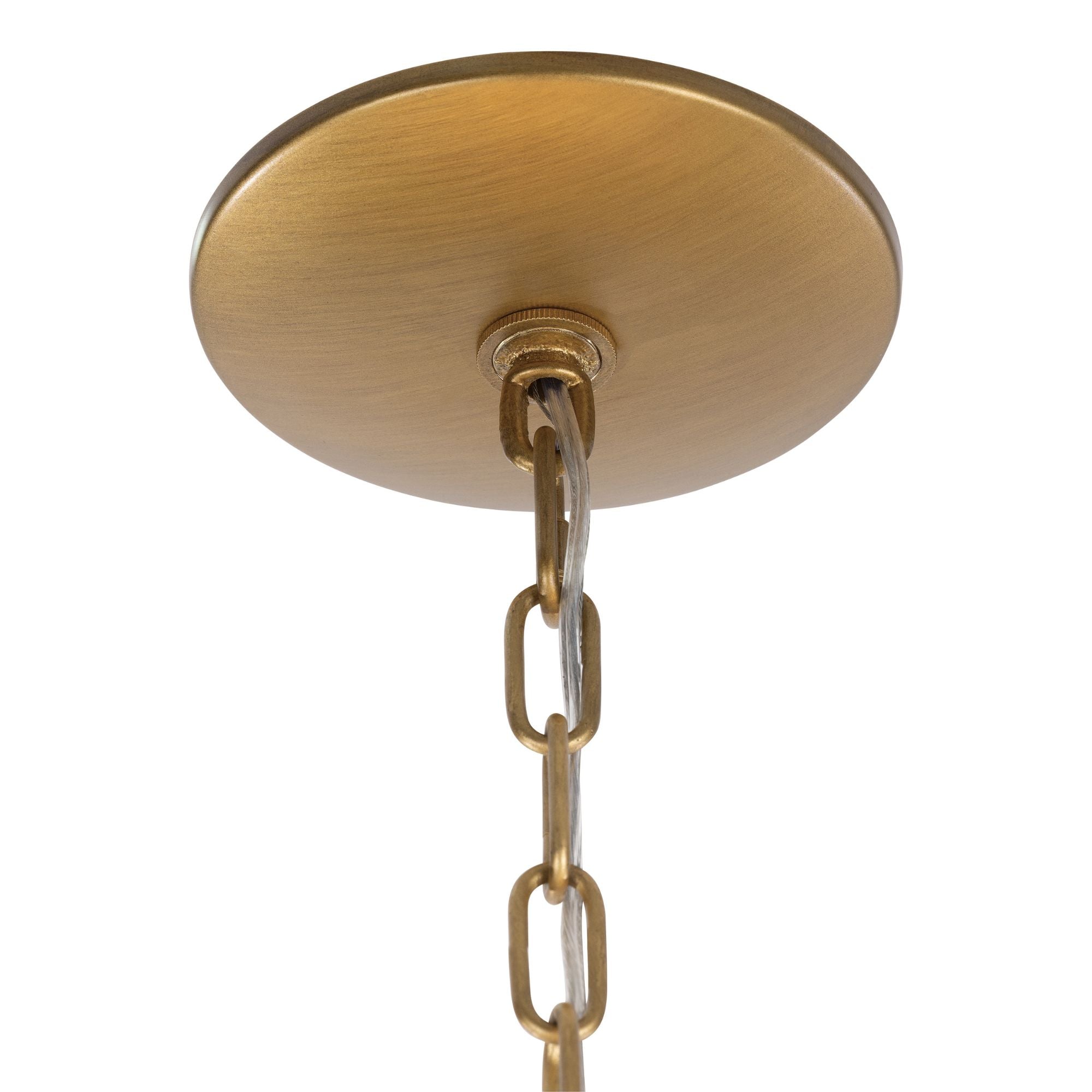 Metropolitan Vellinor 42 in. 10-Light Chandelier, Painted Legacy Brass & White