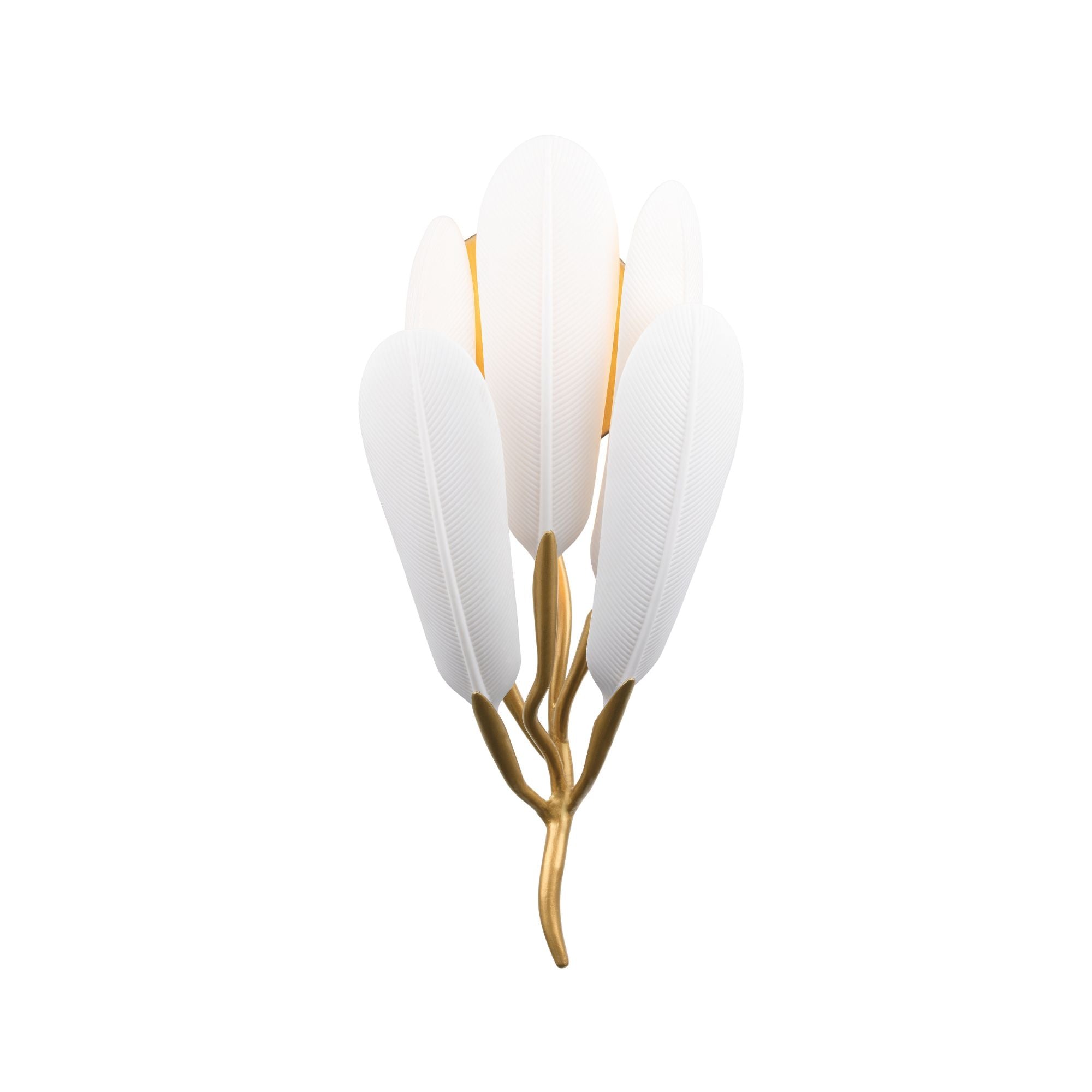 Metropolitan Vellinor 18.5 in. Wall Sconce, Painted Legacy Brass & White Swirl
