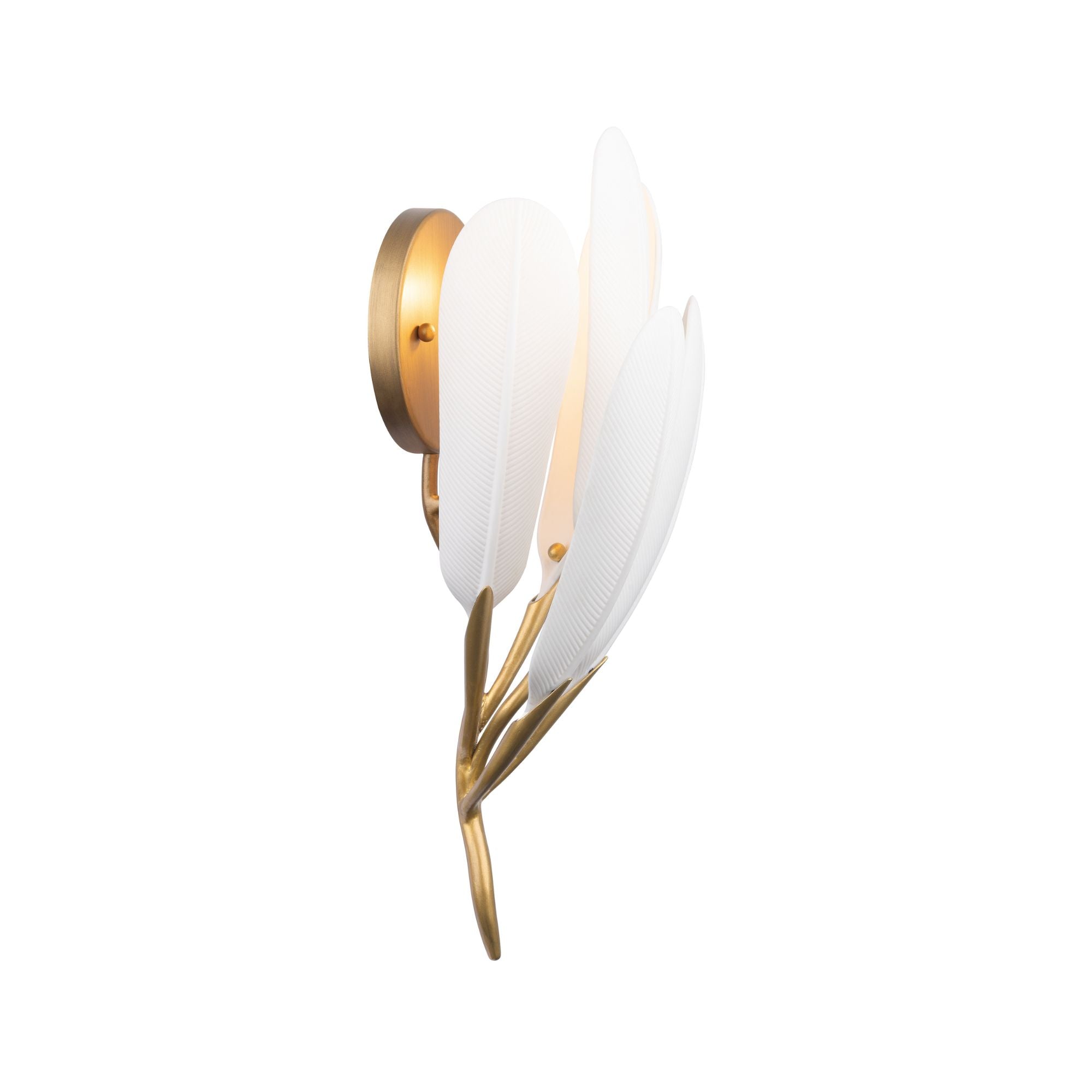 Metropolitan Vellinor 18.5 in. Wall Sconce, Painted Legacy Brass & White Swirl