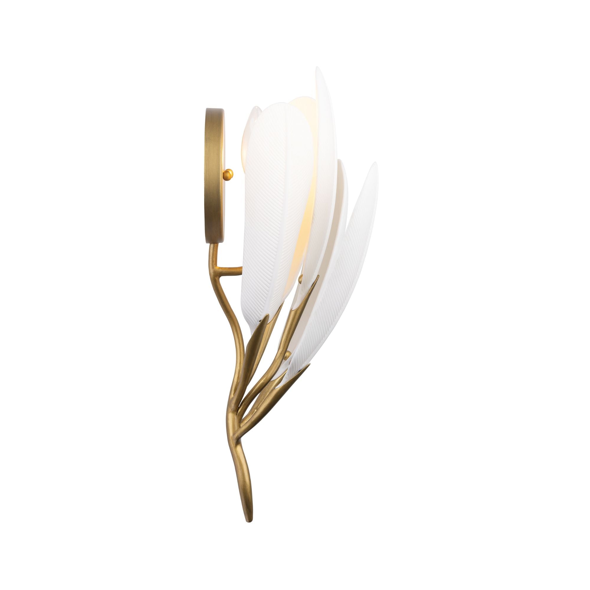 Metropolitan Vellinor 18.5 in. Wall Sconce, Painted Legacy Brass & White Swirl