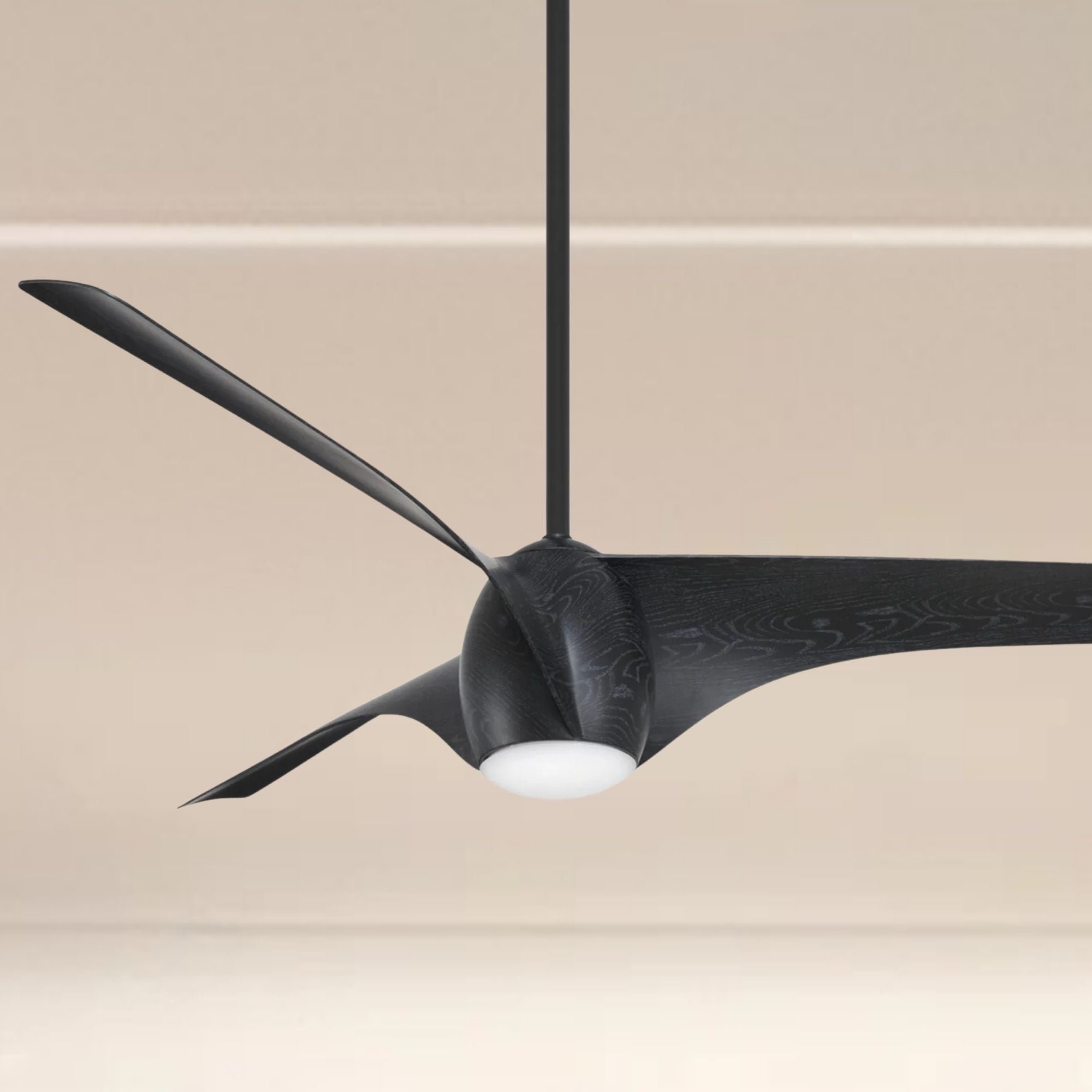 Minka Aire - Airewave 65" Matte Black Maple LED Indoor Ceiling Fan with Remote | Bees Lighting