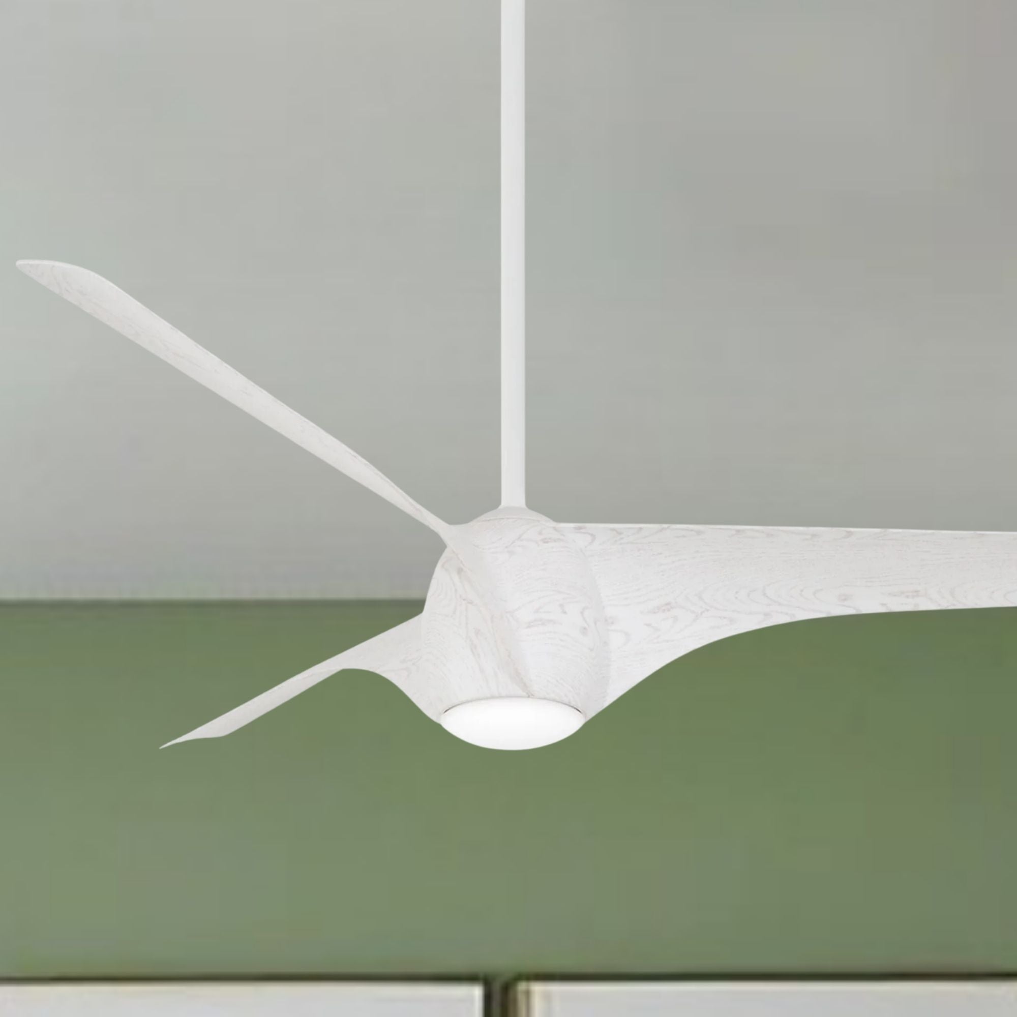 Minka Aire - Airewave 65" Sterling Maple LED Indoor Ceiling Fan with Remote | Bees Lighting