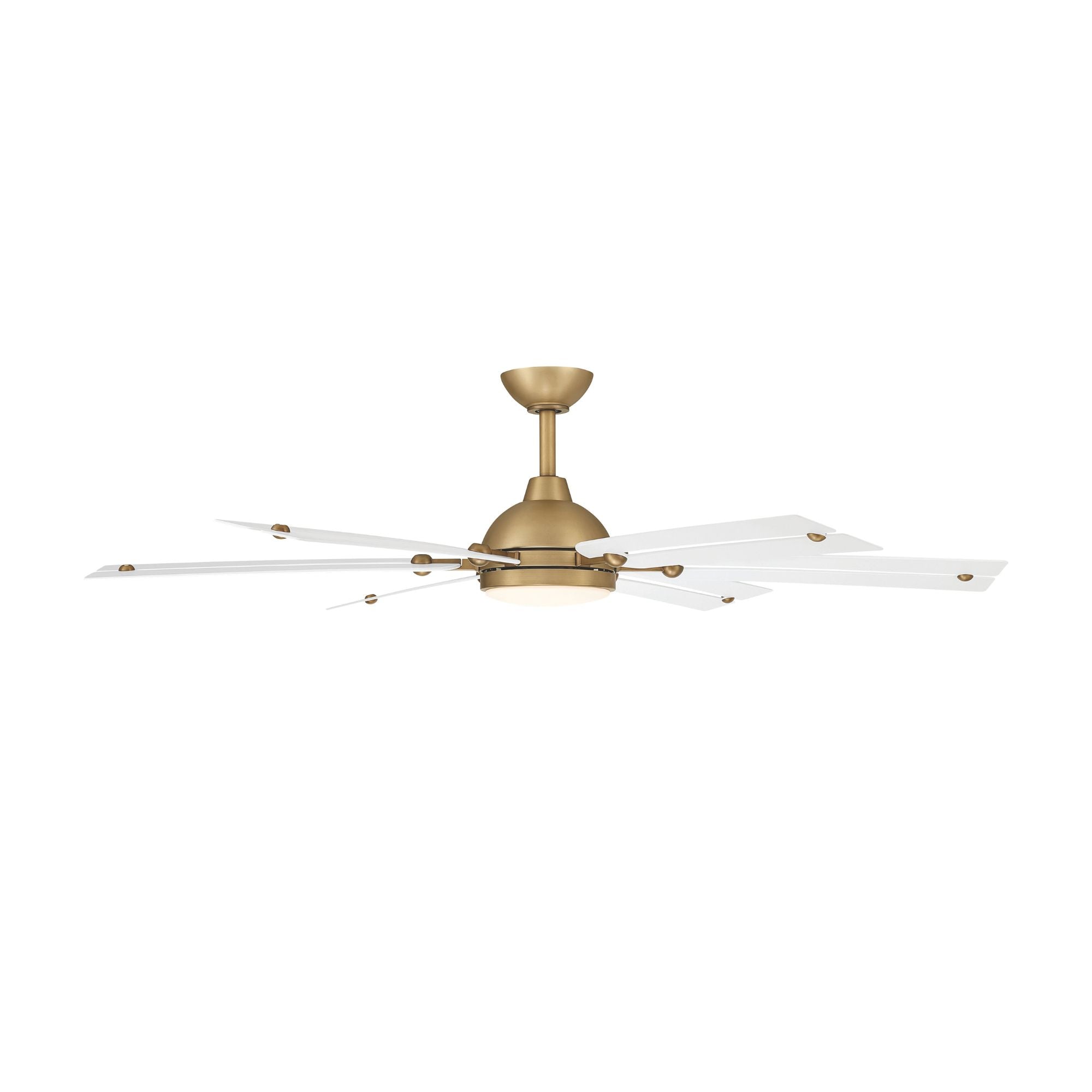 Allegata 56" 5-CCT LED Smart Ceiling Fan, Heritage Brass with Alabaster White Blades