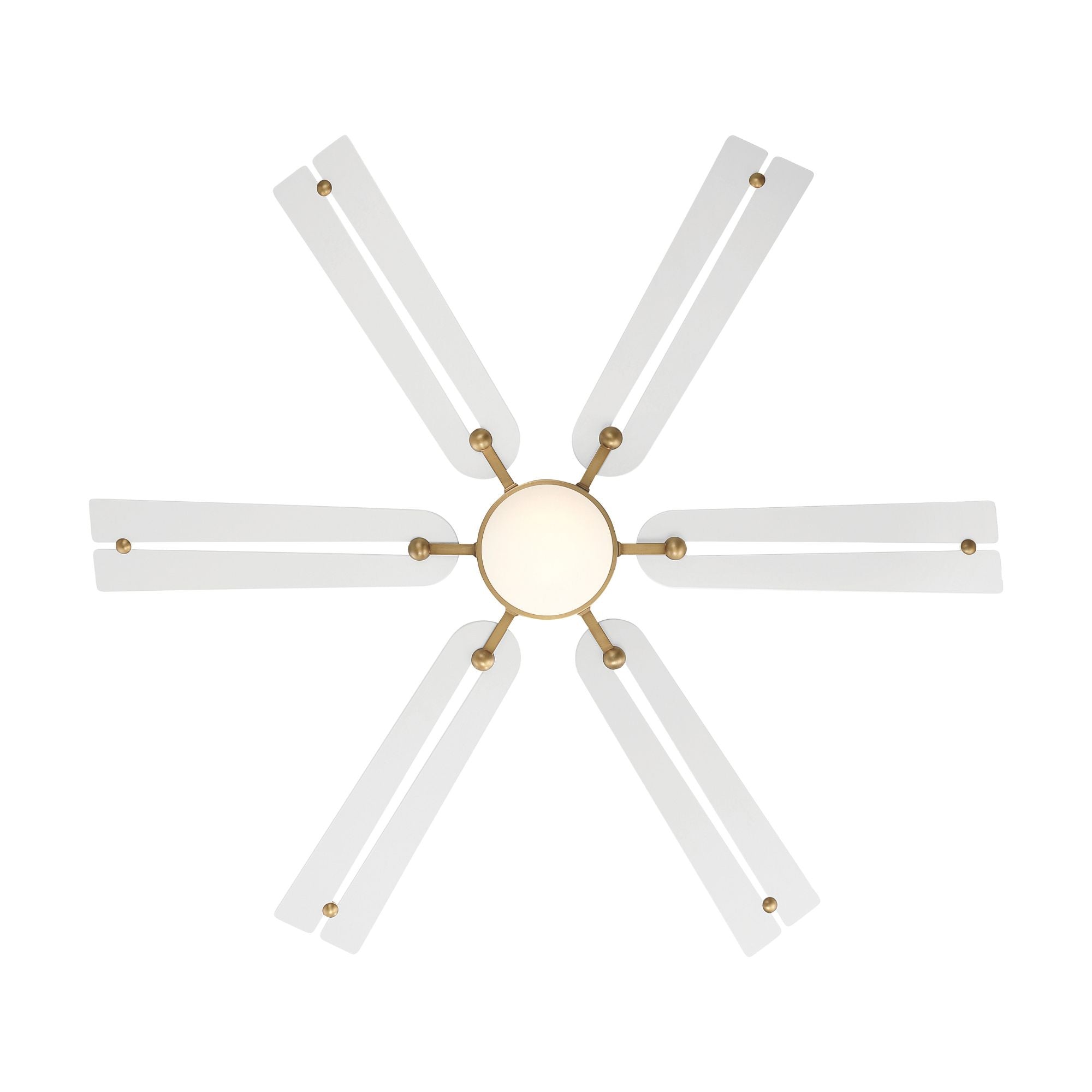 Allegata 56" 5-CCT LED Smart Ceiling Fan, Heritage Brass with Alabaster White Blades