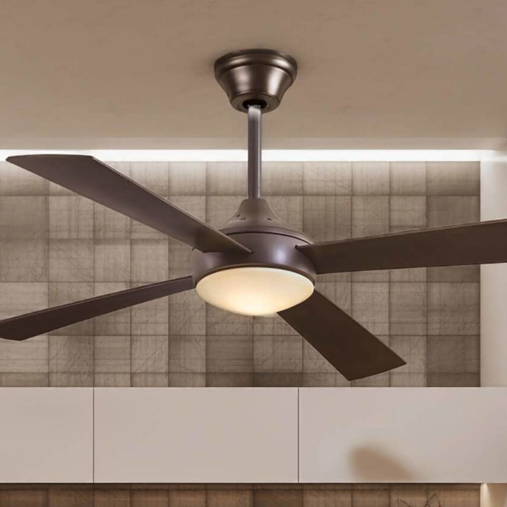 Minka Aire - Aluma Wet 52" Bronze LED Ceiling Fan with Remote | Bees Lighting