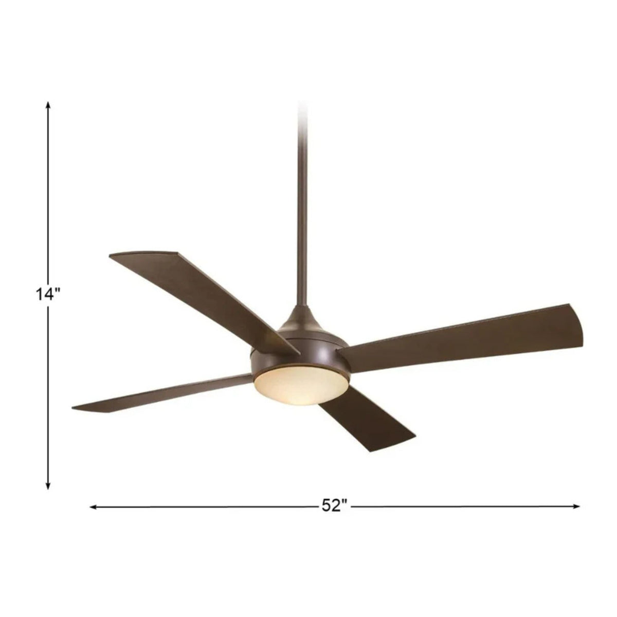Aluma Wet 52" Bronze LED Ceiling Fan with Remote
