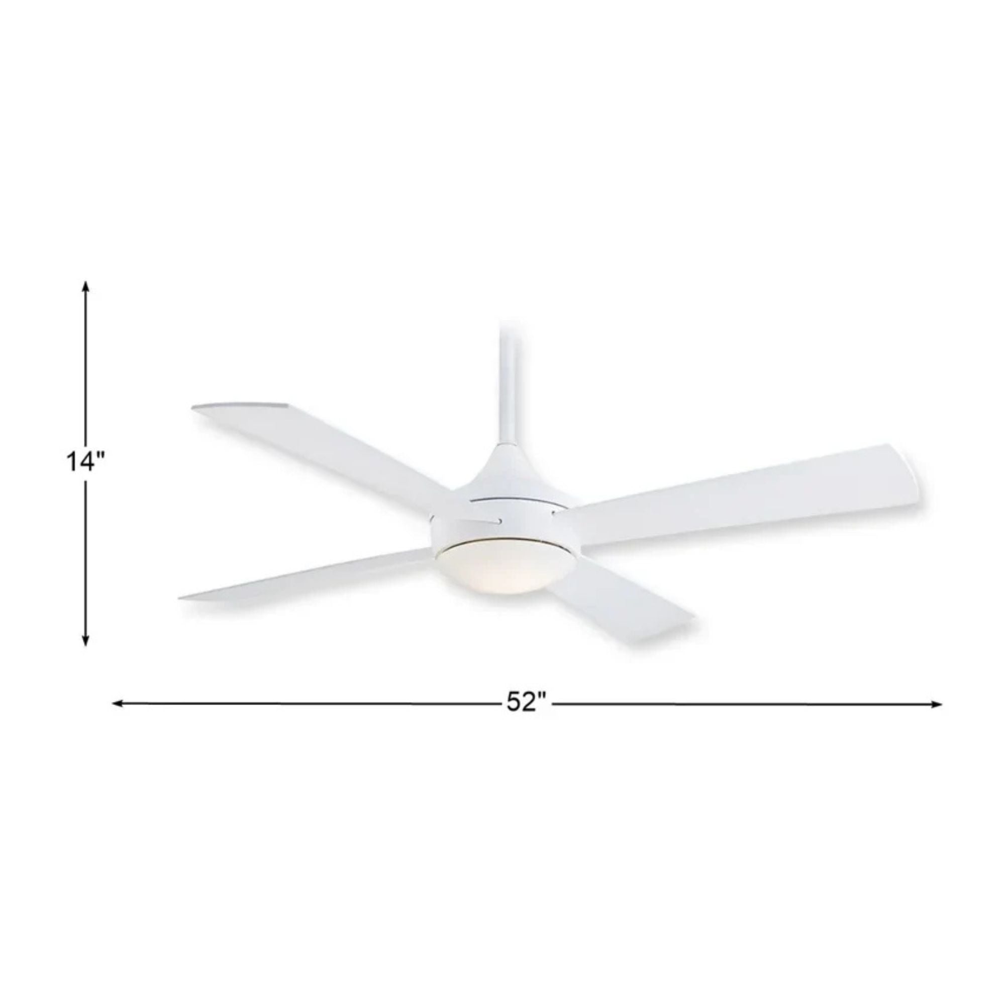 Aluma Wet 52" White LED Ceiling Fan with Remote