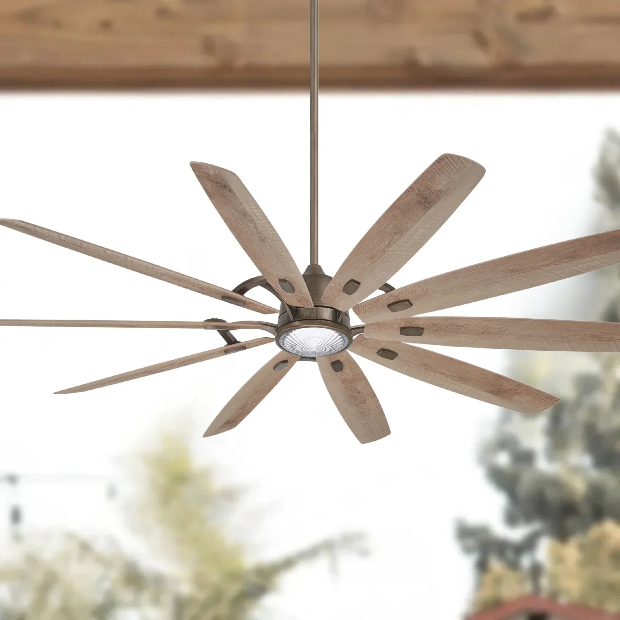 Barn H20 84" LED Outdoor Smart Ceiling Fan with Remote, Heirloom Bronze