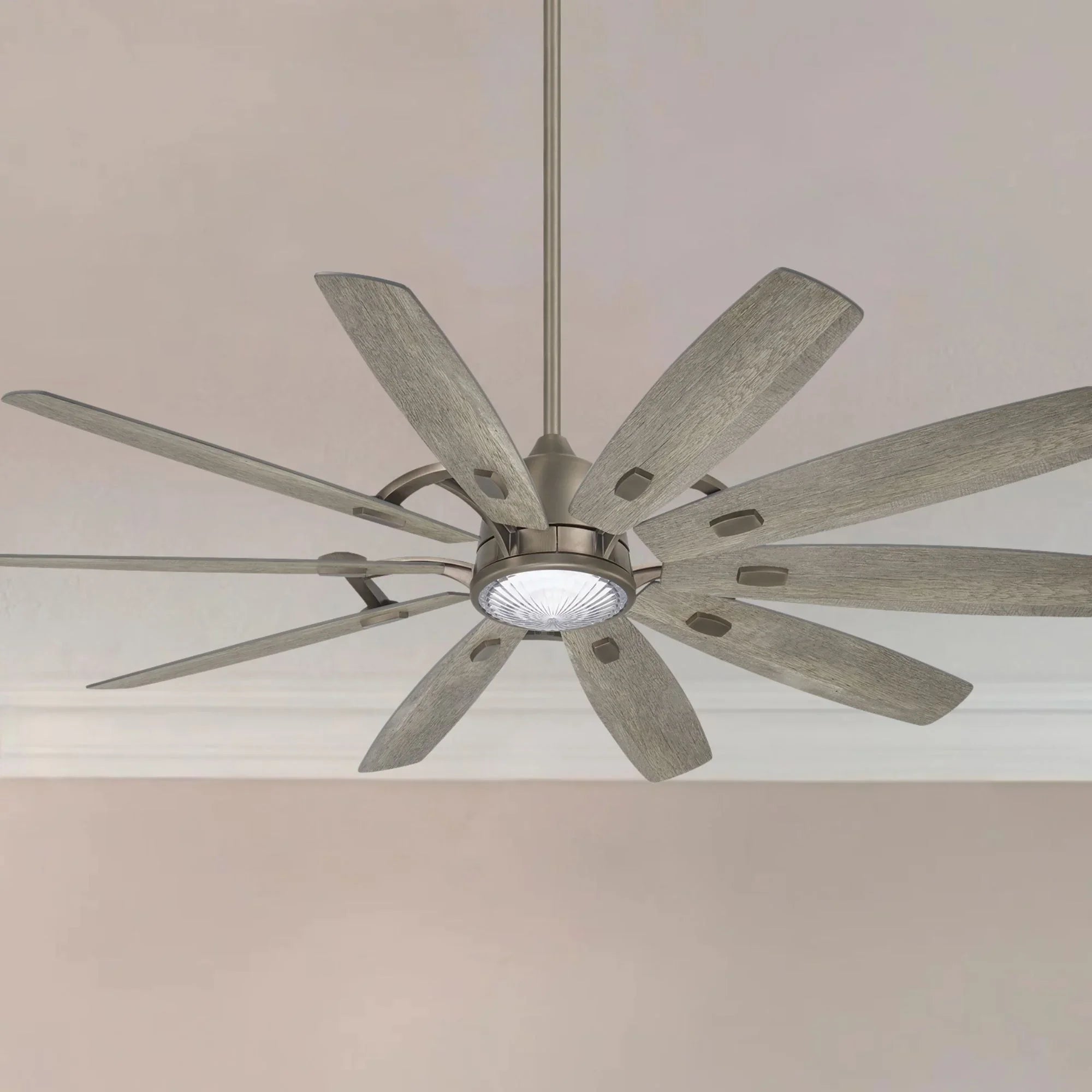 Barn 65" LED Smart Ceiling Fan with Remote, Burnished Nickel