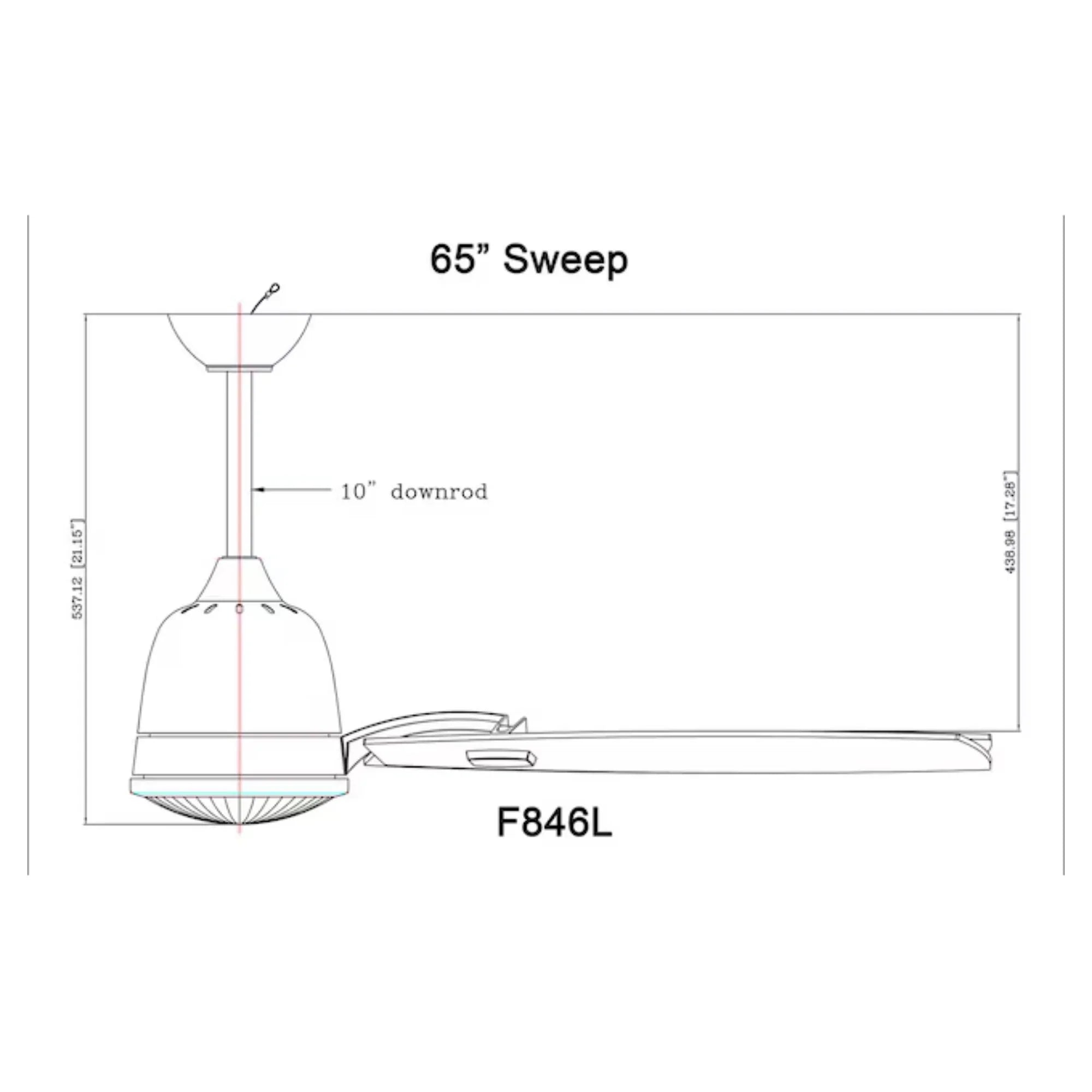 Barn 65" LED Smart Ceiling Fan with Remote, Burnished Nickel